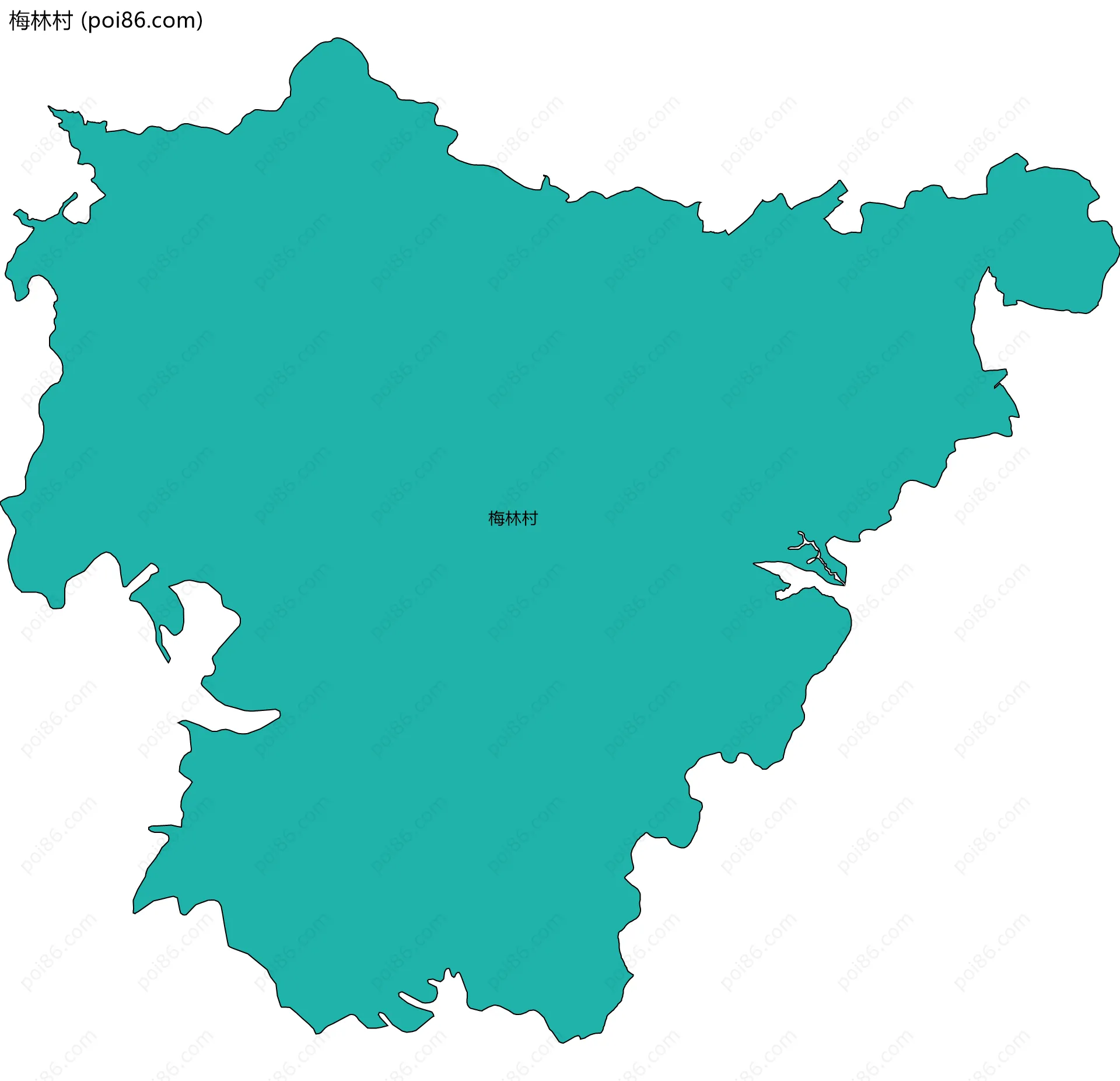 梅林村边界地图