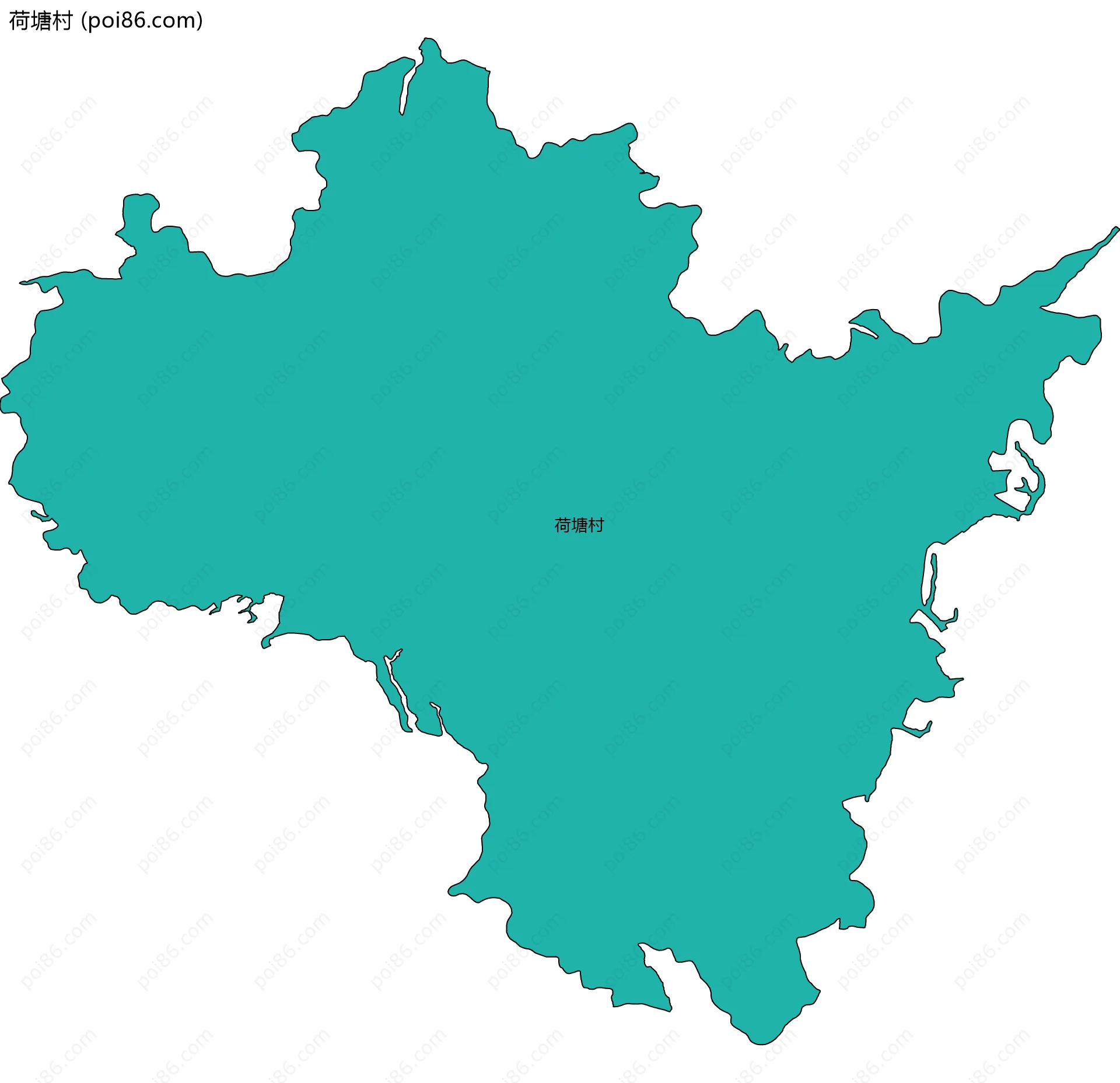 荷塘村边界地图