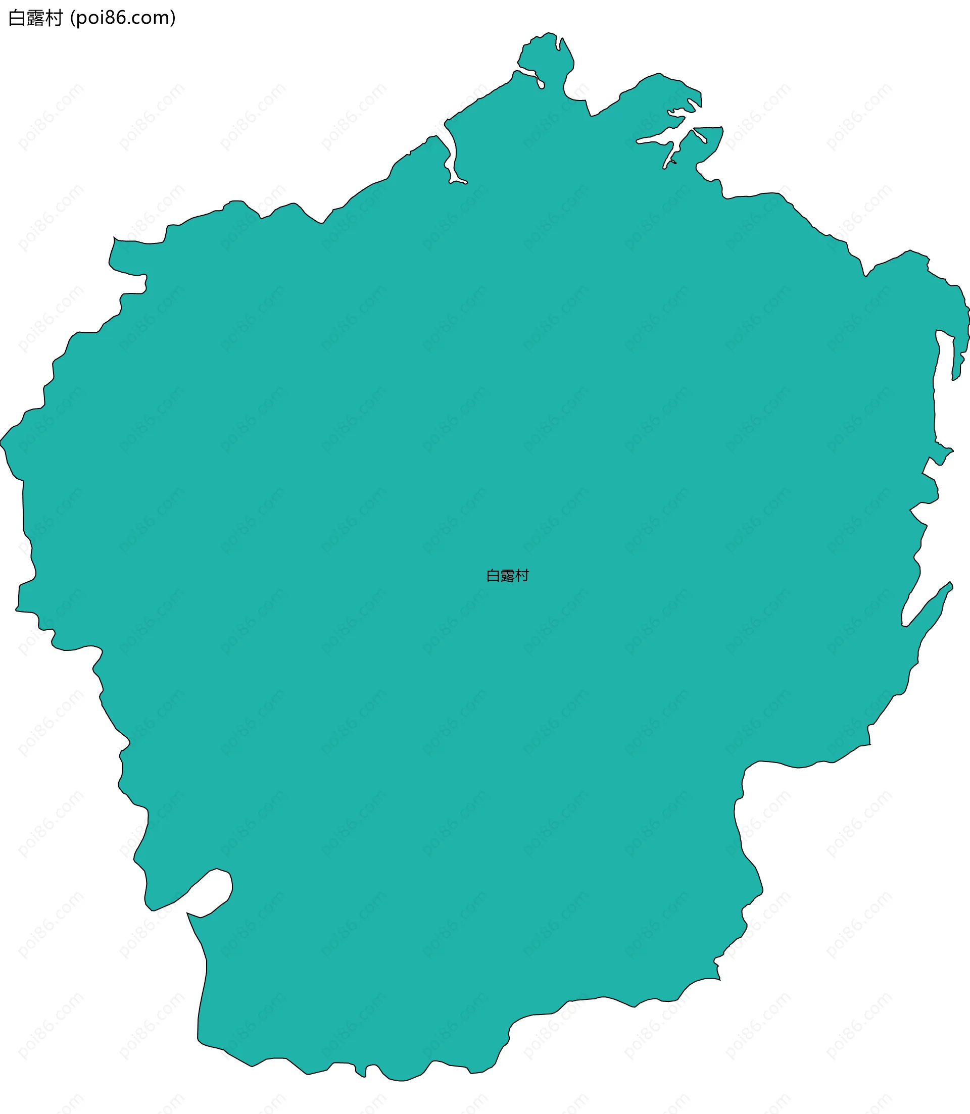 白露村边界地图