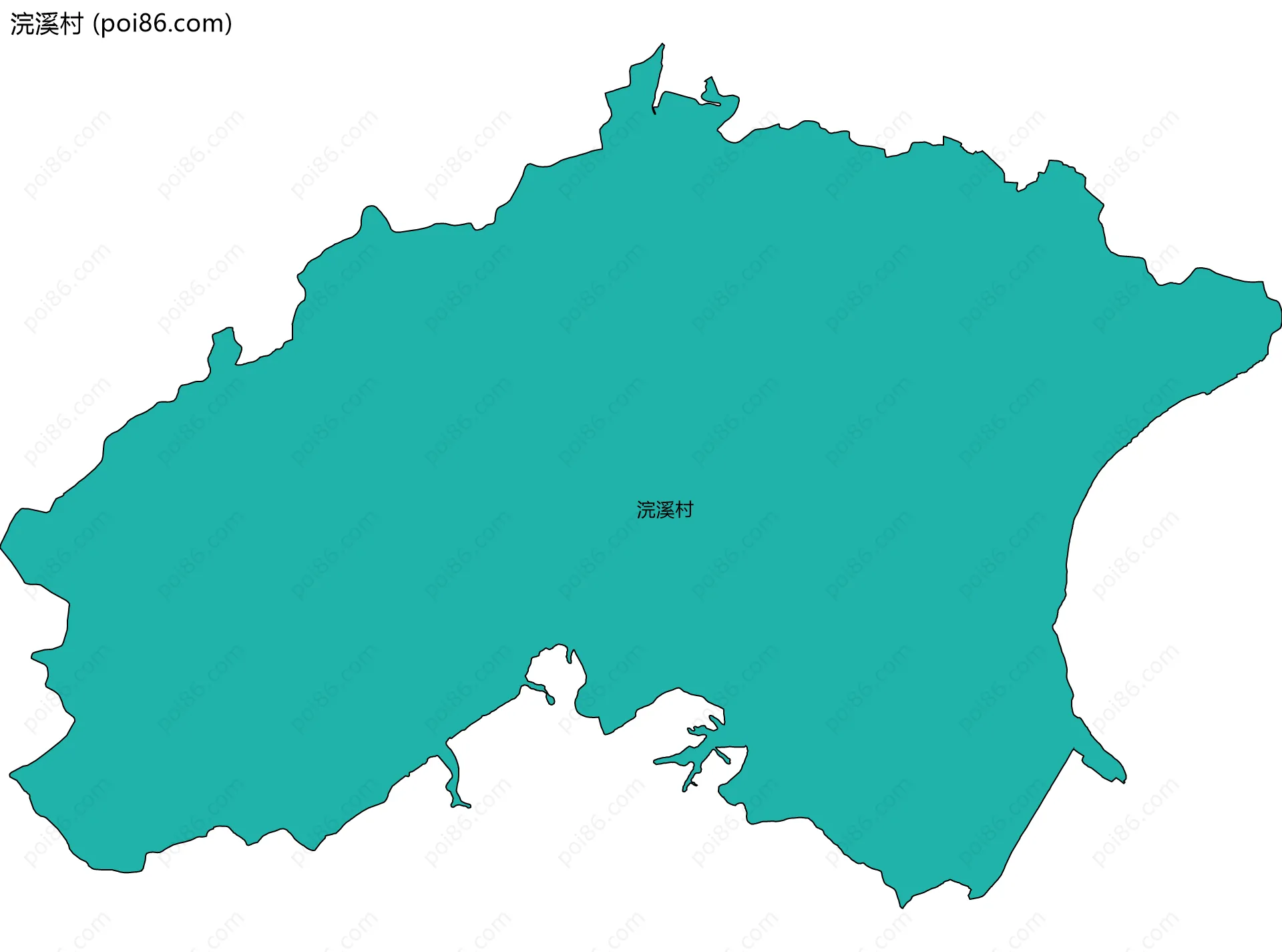 浣溪村边界地图