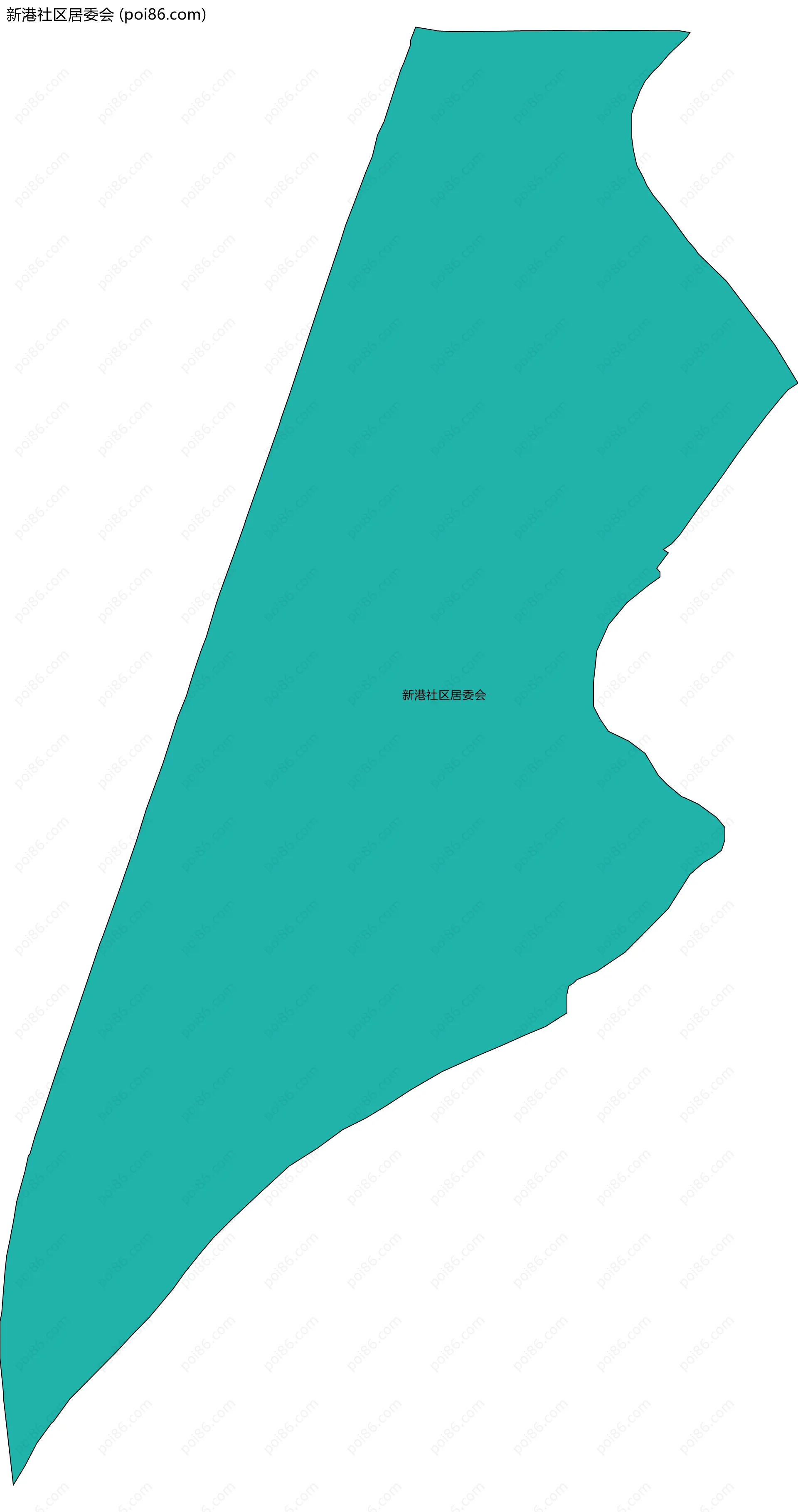 新港社区居委会边界地图