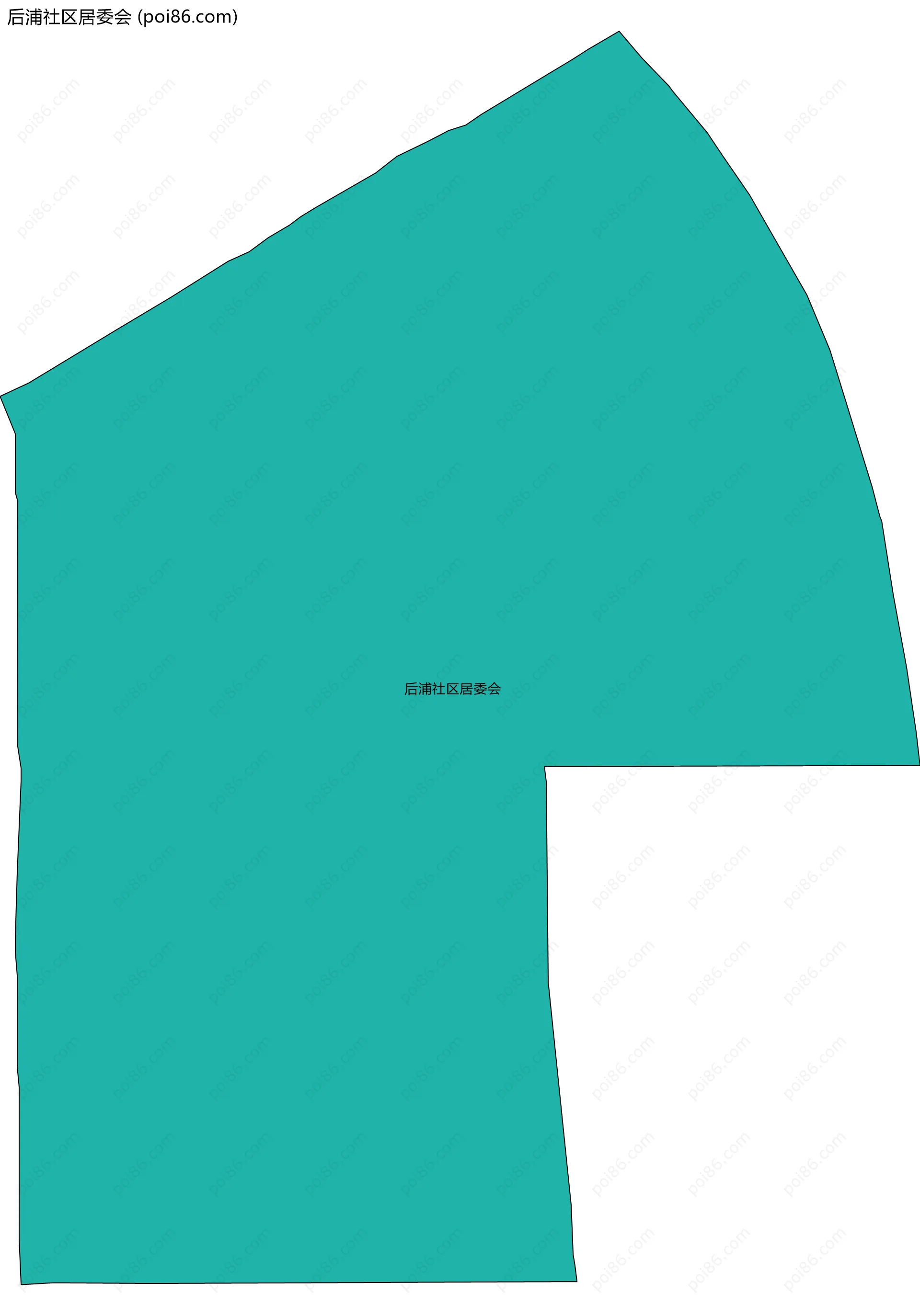 后浦社区居委会边界地图