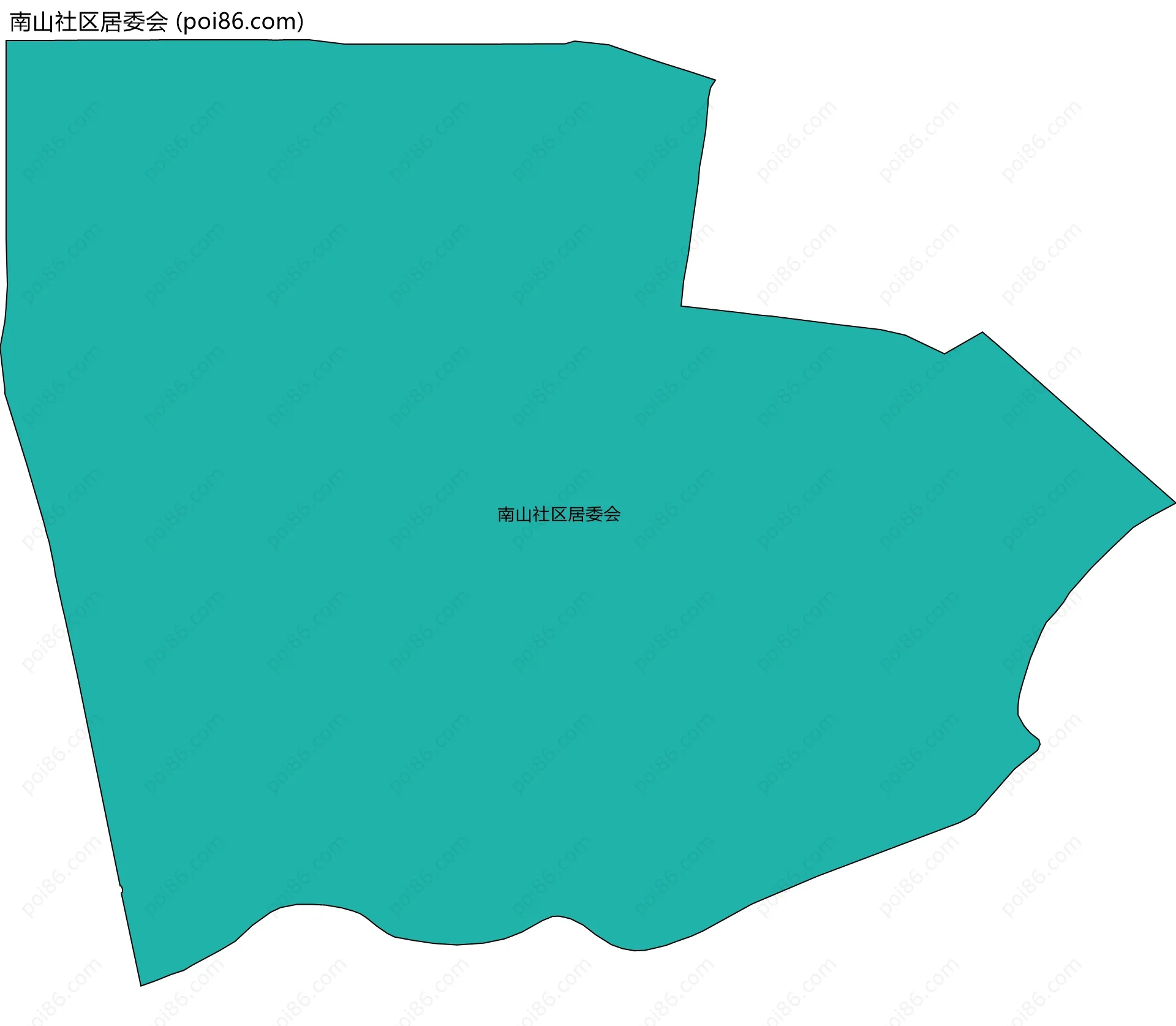 南山社区居委会边界地图