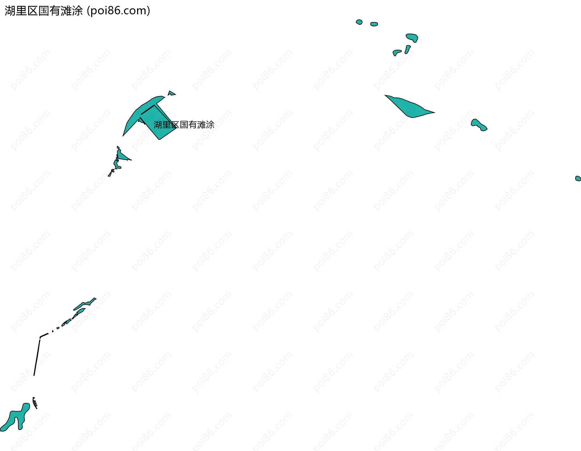 湖里区国有滩涂边界地图(五级行政区划)