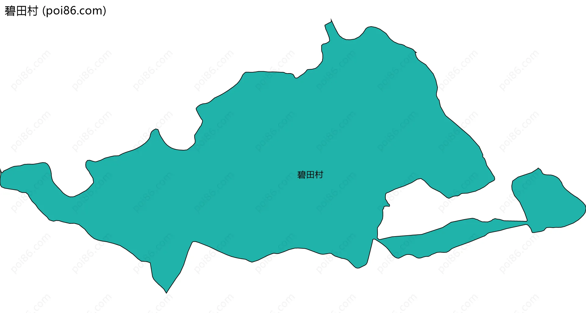 碧田村边界地图