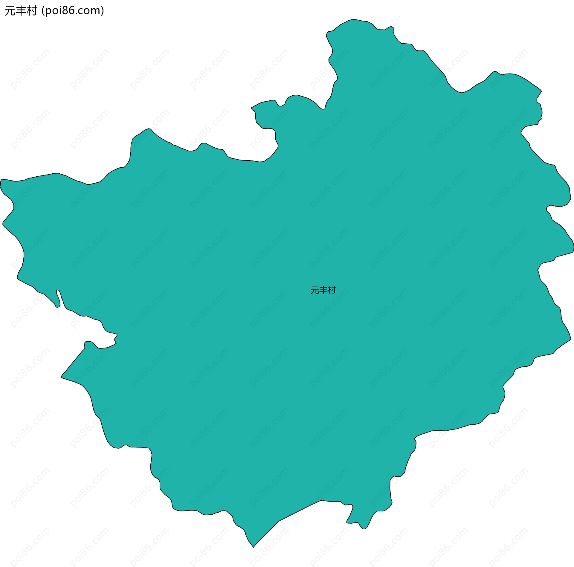 元丰村边界地图