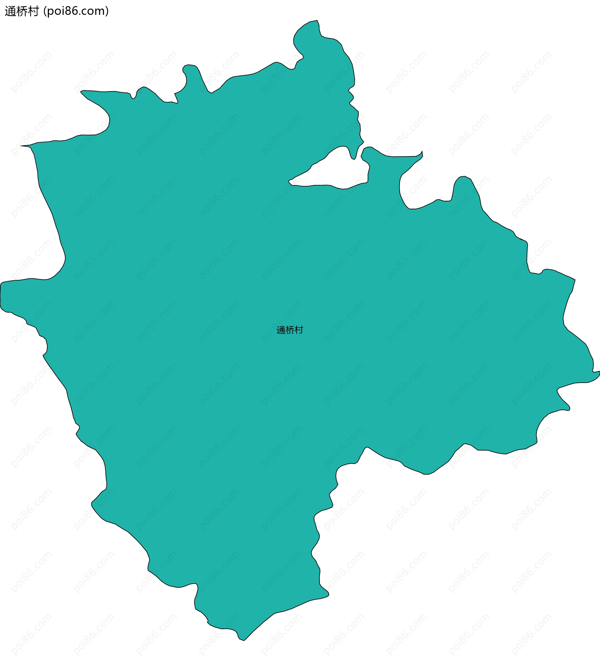 通桥村边界地图