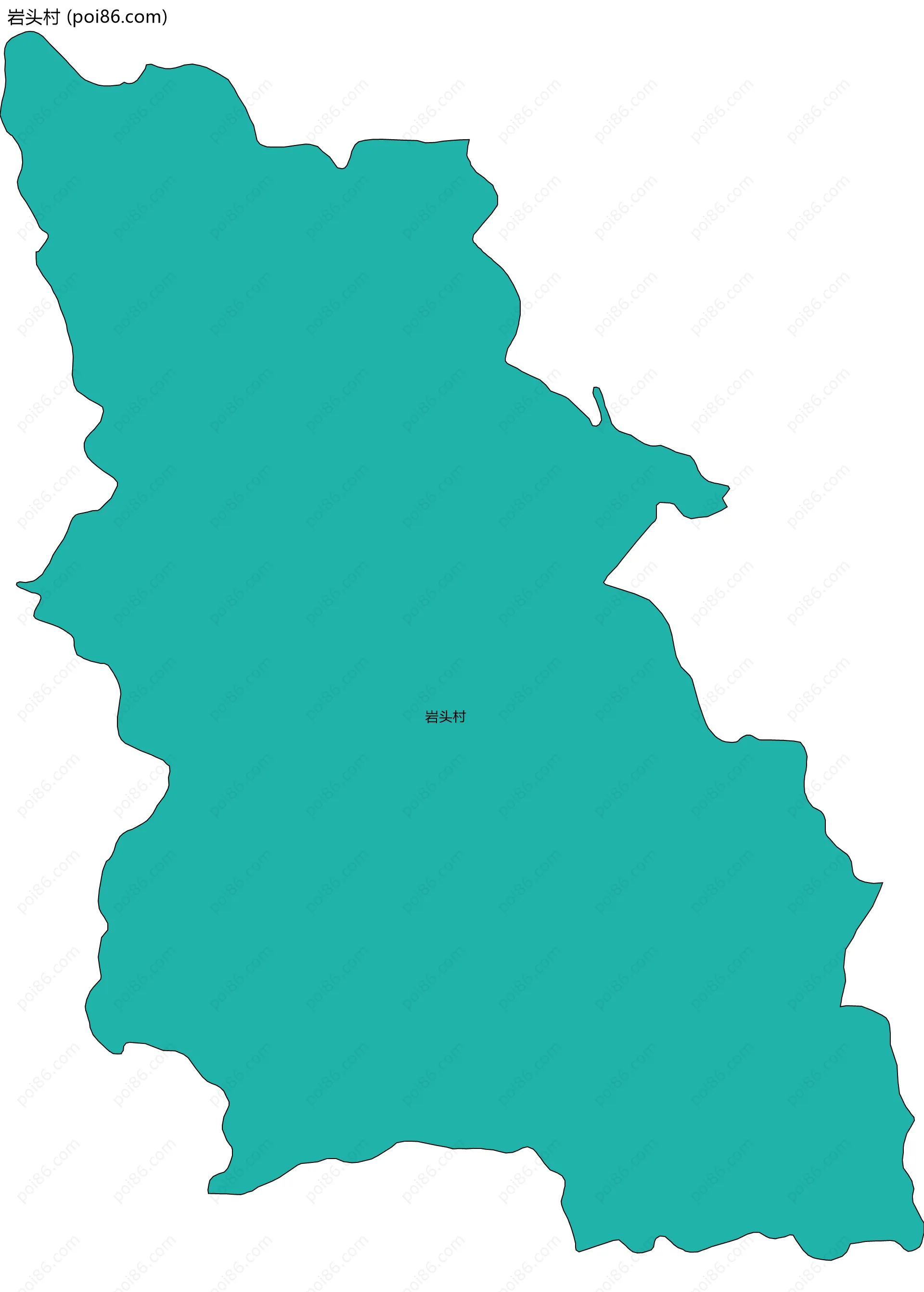 岩头村边界地图