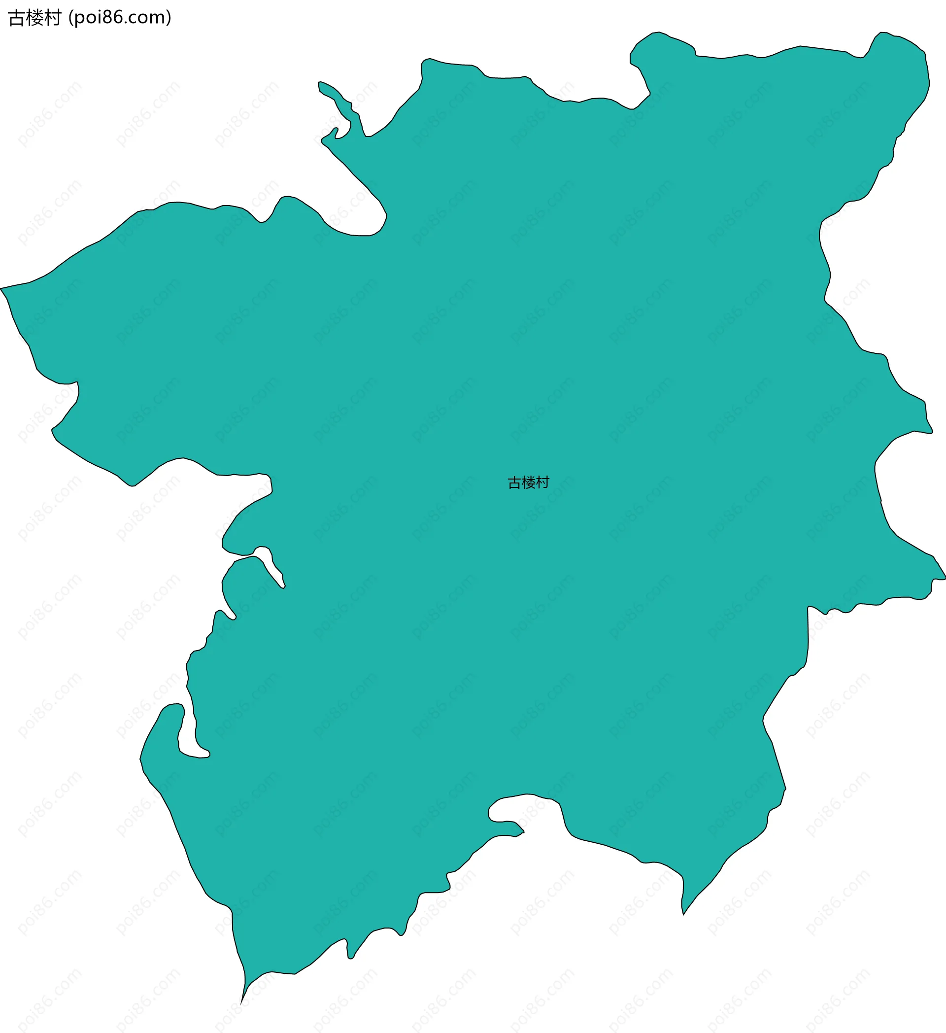 古楼村边界地图