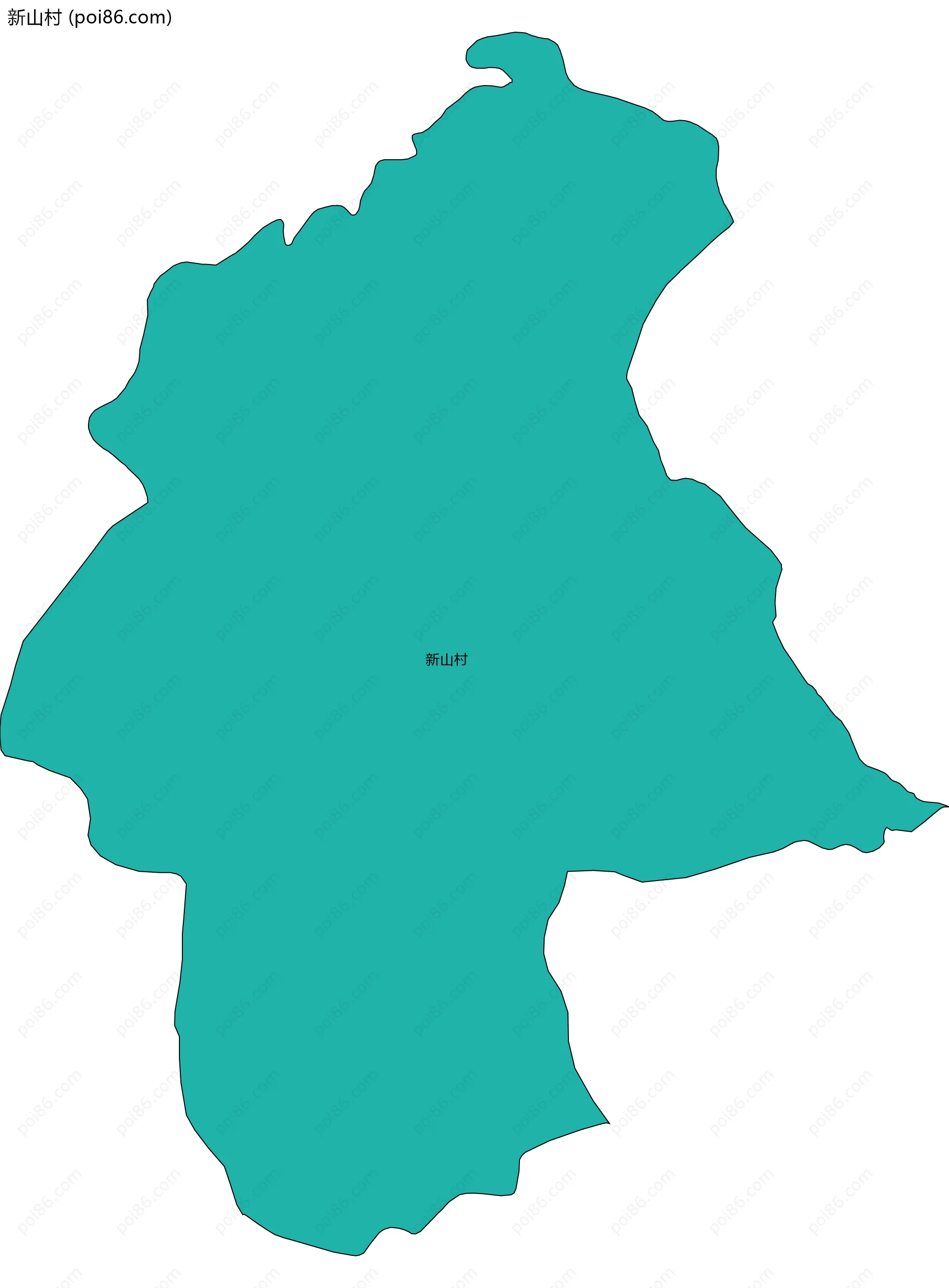 新山村边界地图