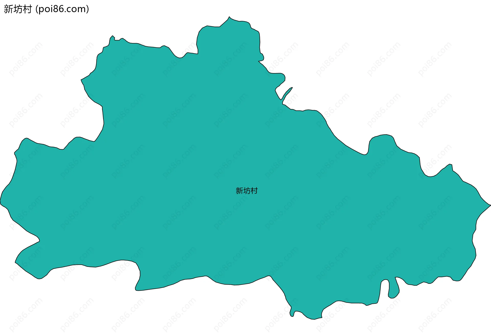 新坊村边界地图