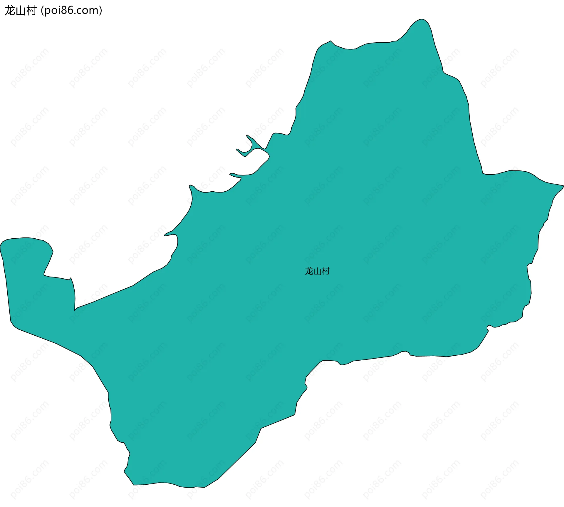 龙山村边界地图