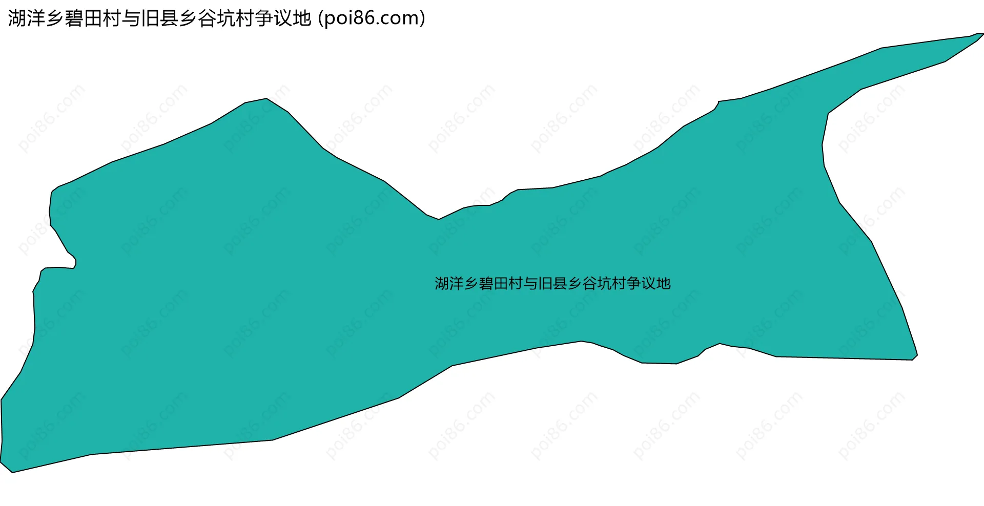 湖洋乡碧田村与旧县乡谷坑村争议地边界地图