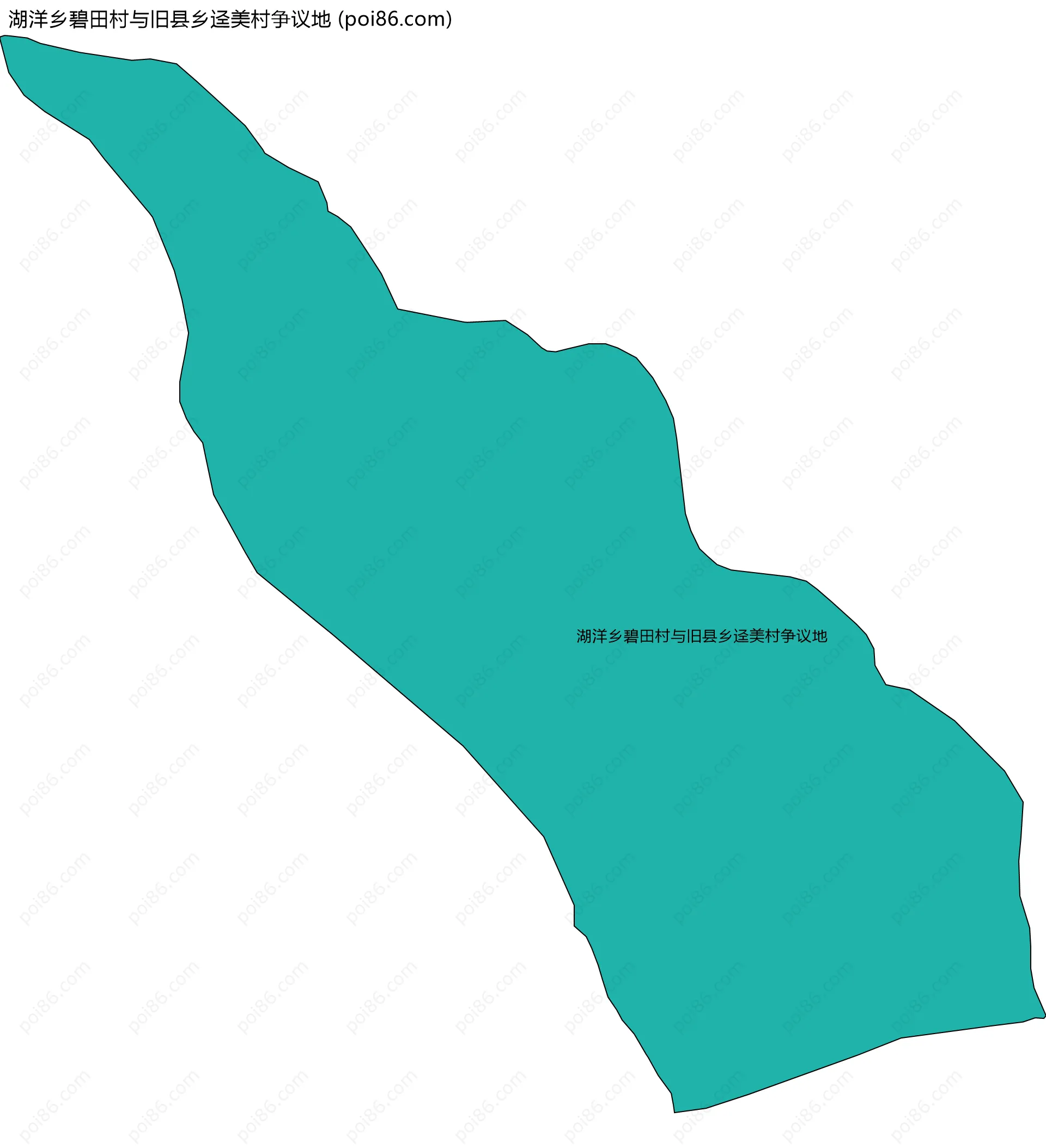 湖洋乡碧田村与旧县乡迳美村争议地边界地图