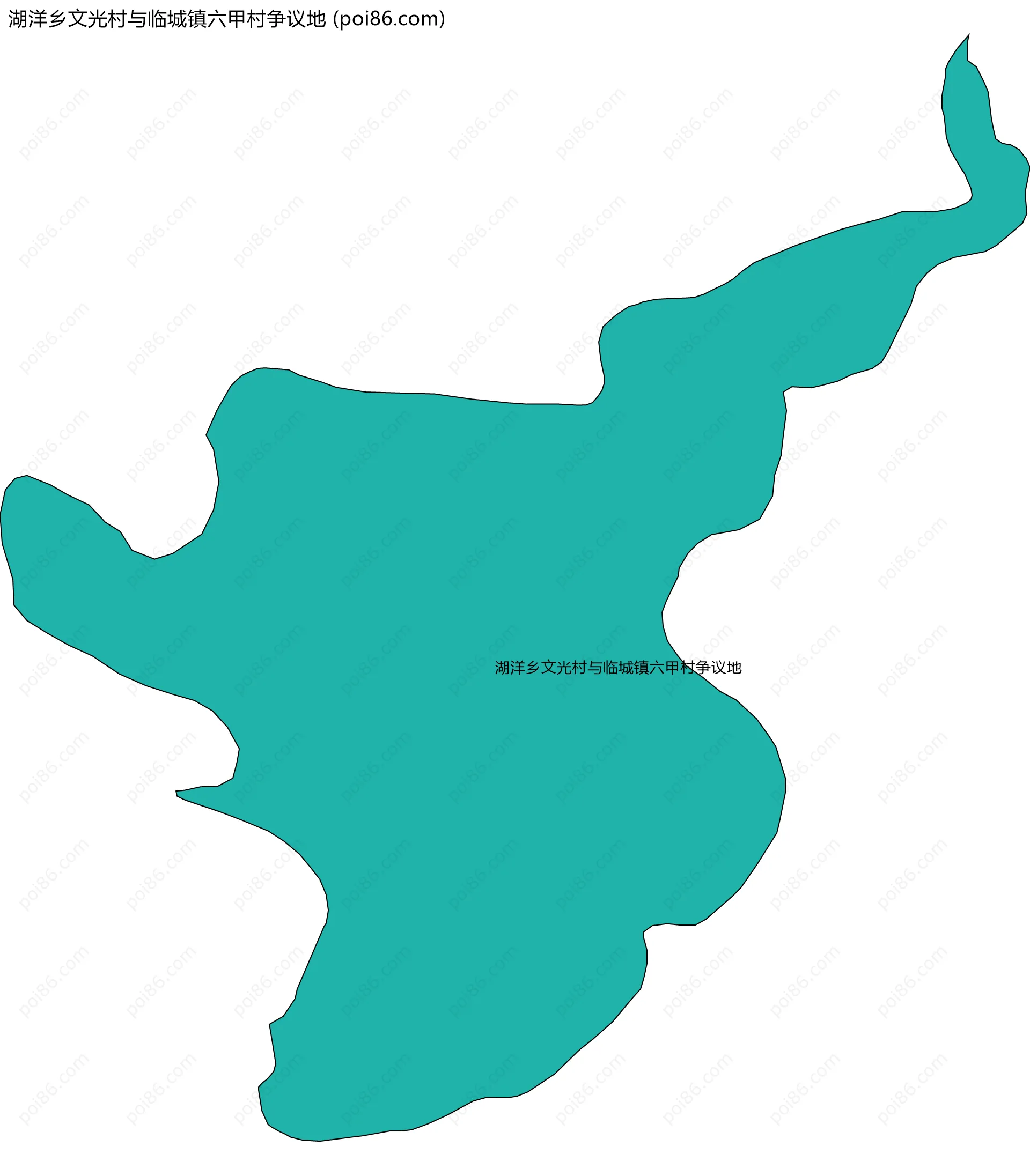 湖洋乡文光村与临城镇六甲村争议地边界地图