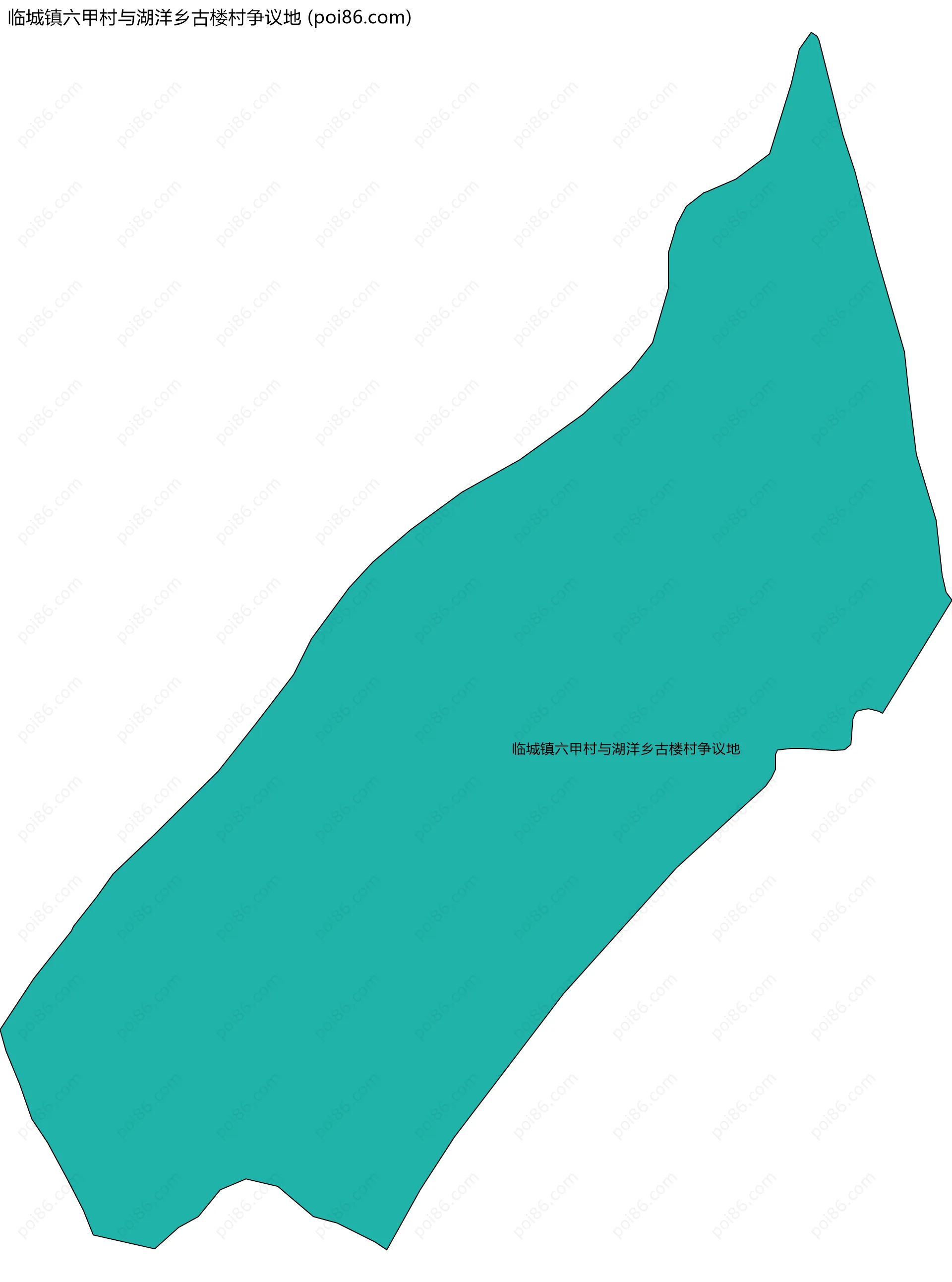 临城镇六甲村与湖洋乡古楼村争议地边界地图
