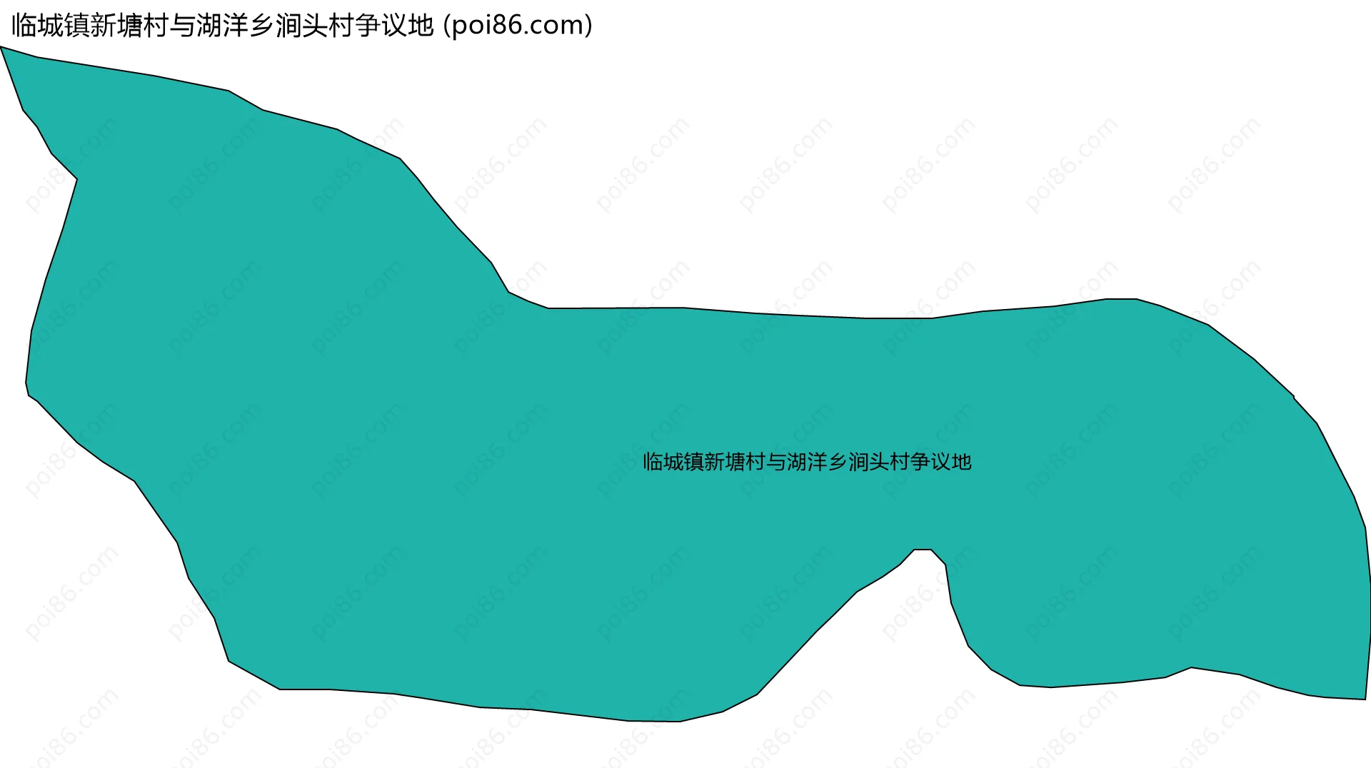 临城镇新塘村与湖洋乡涧头村争议地边界地图