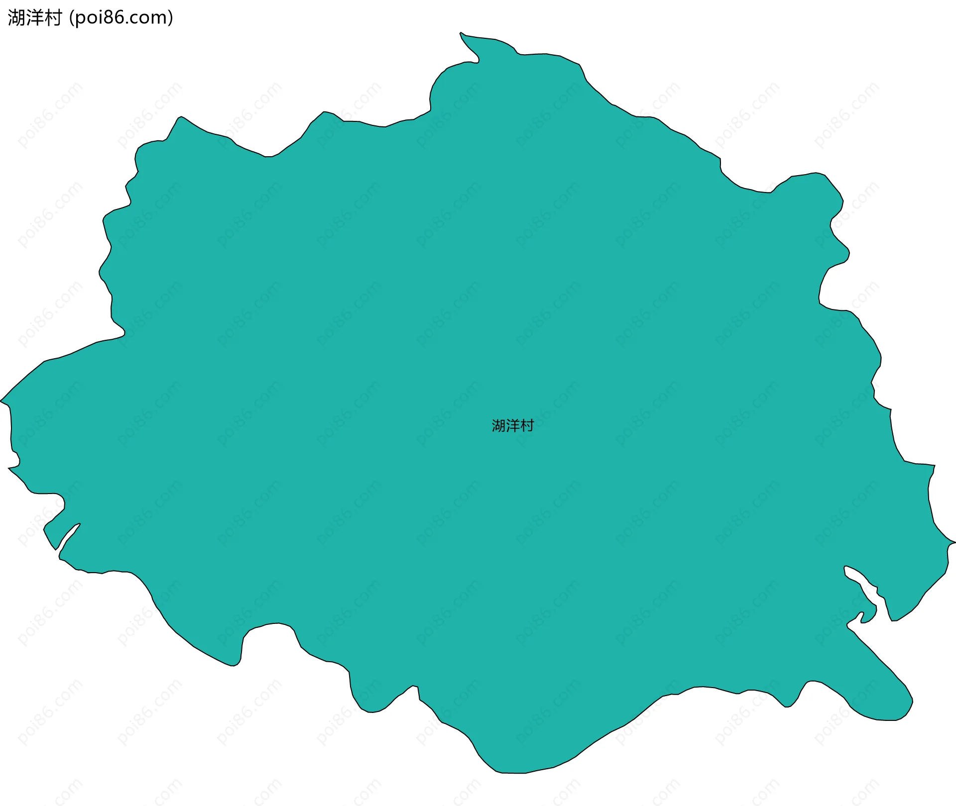 湖洋村边界地图