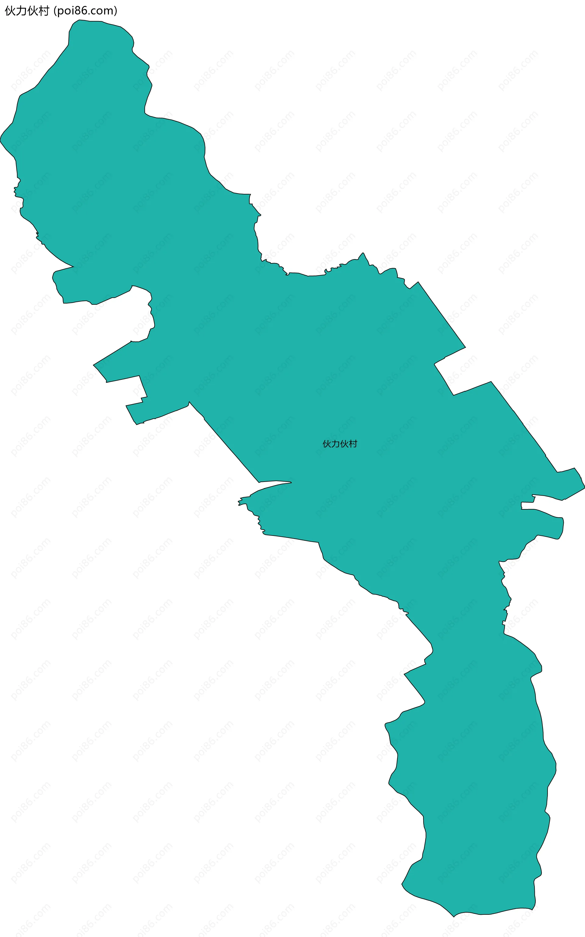 伙力伙村边界地图