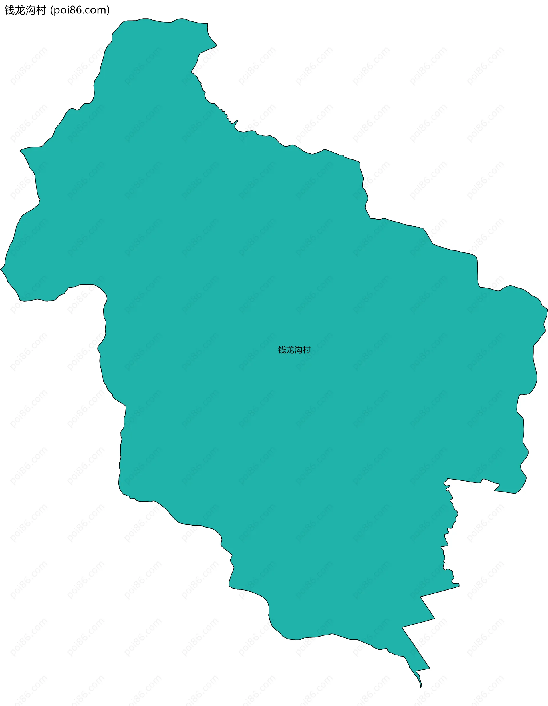 钱龙沟村边界地图