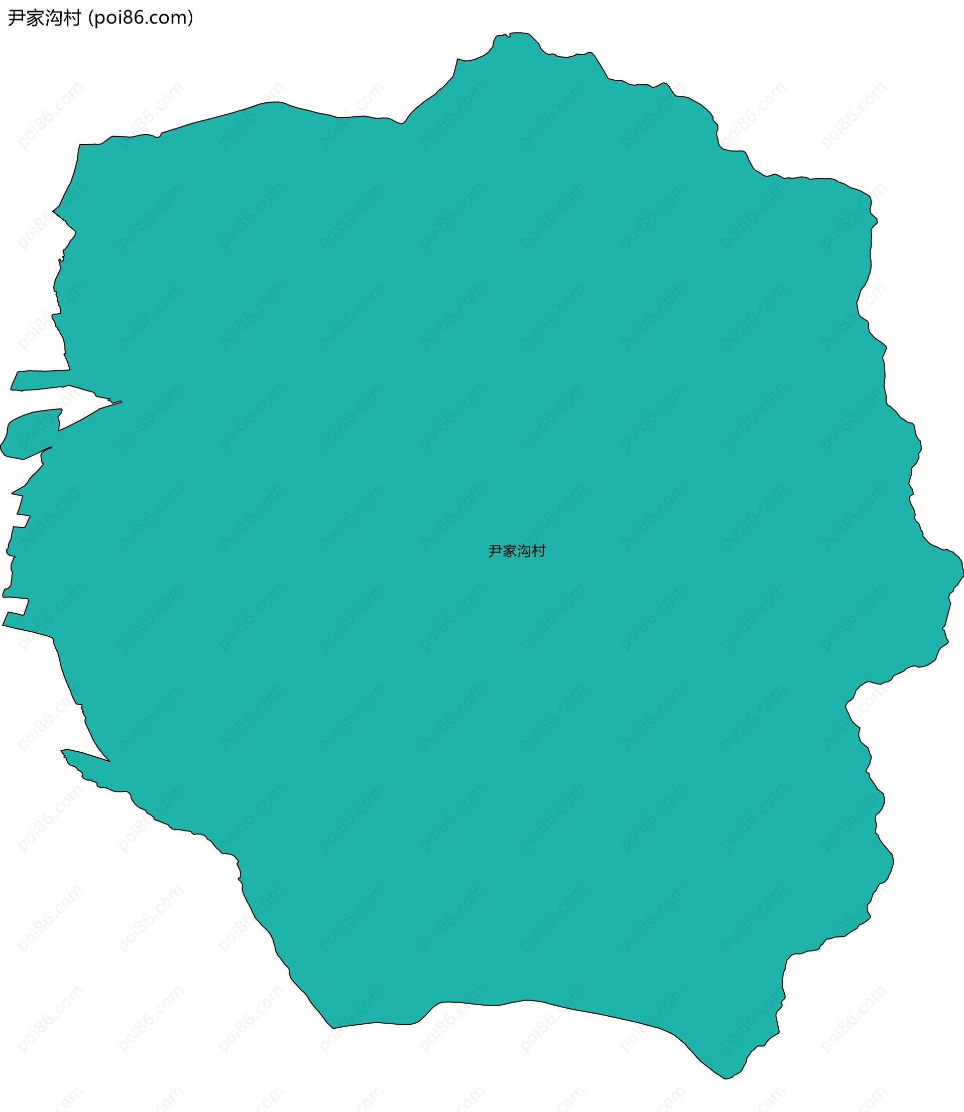 尹家沟村边界地图