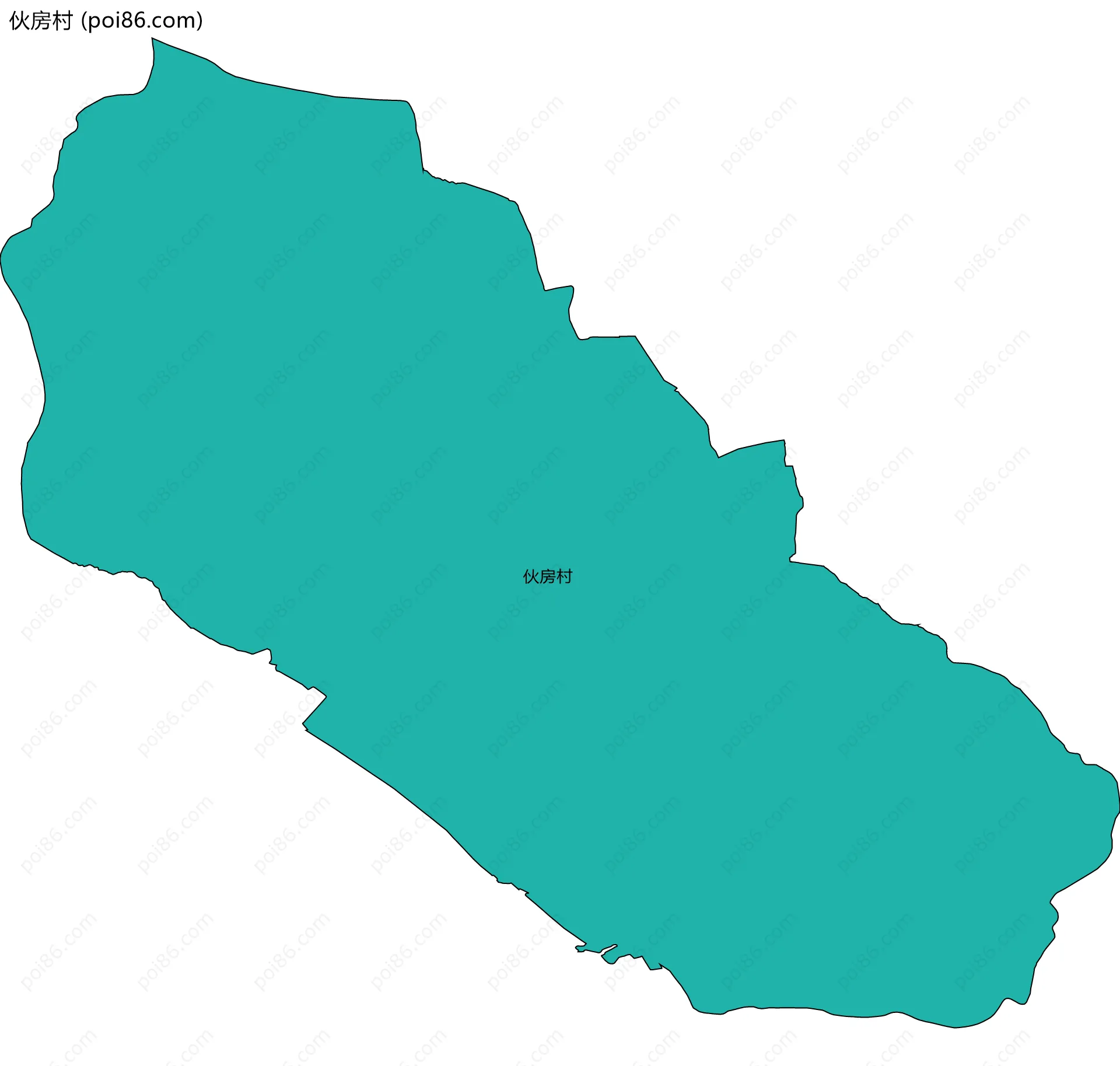 伙房村边界地图