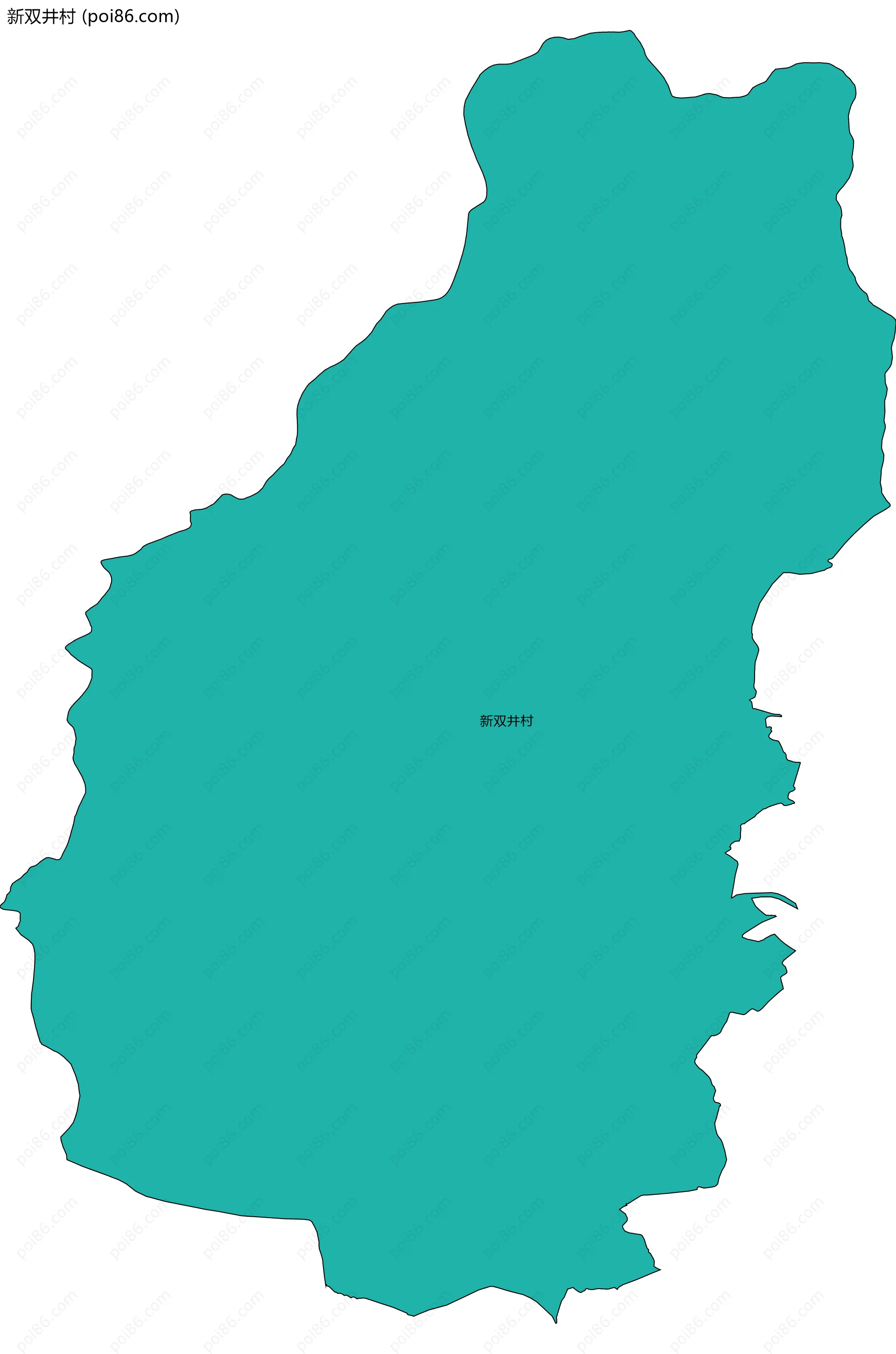 新双井村边界地图