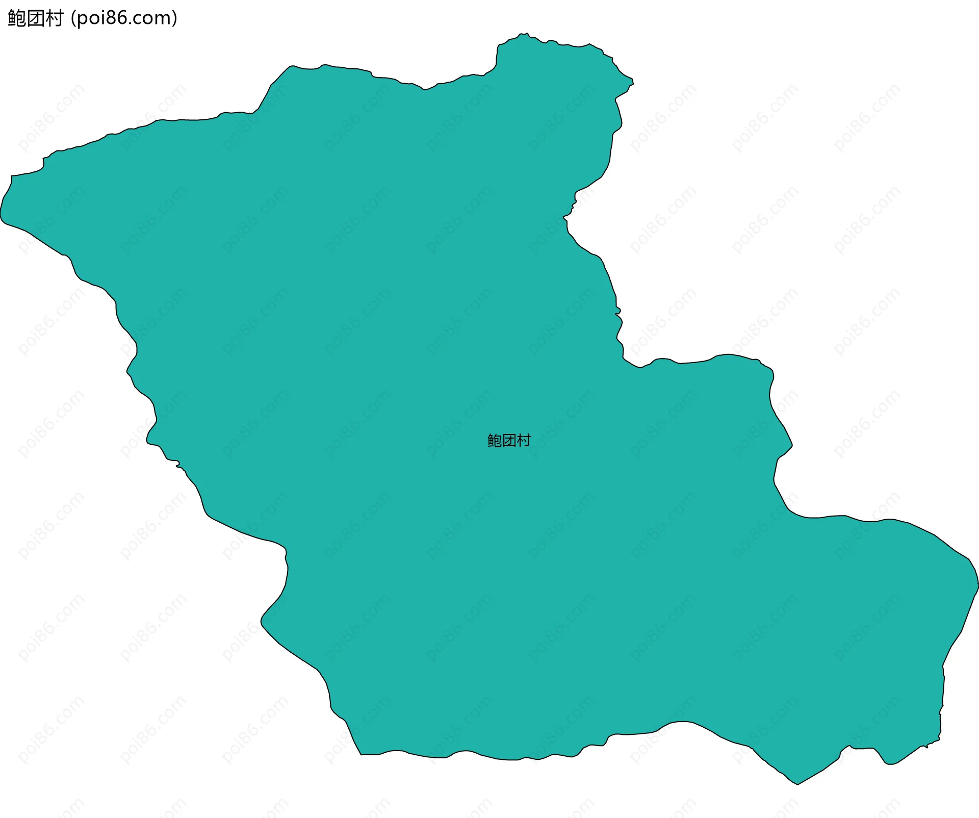 鲍团村边界地图