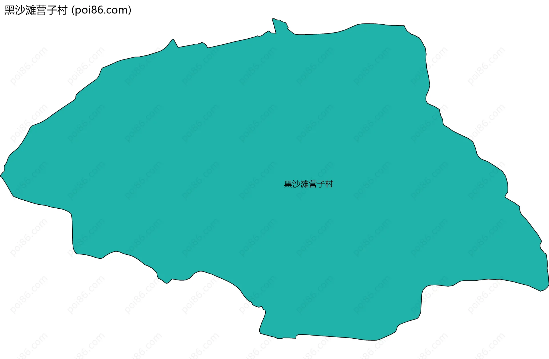 黑沙滩营子村边界地图