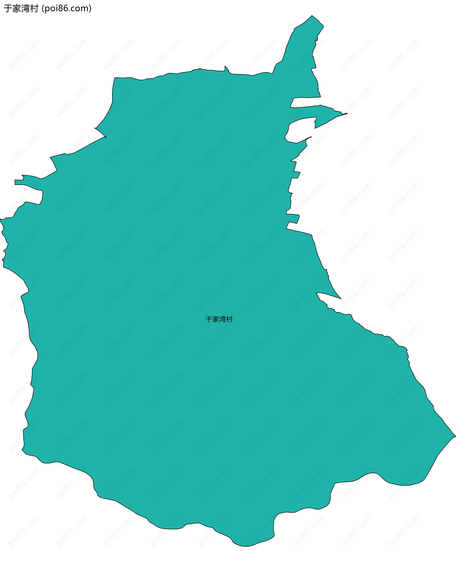 于家湾村边界地图