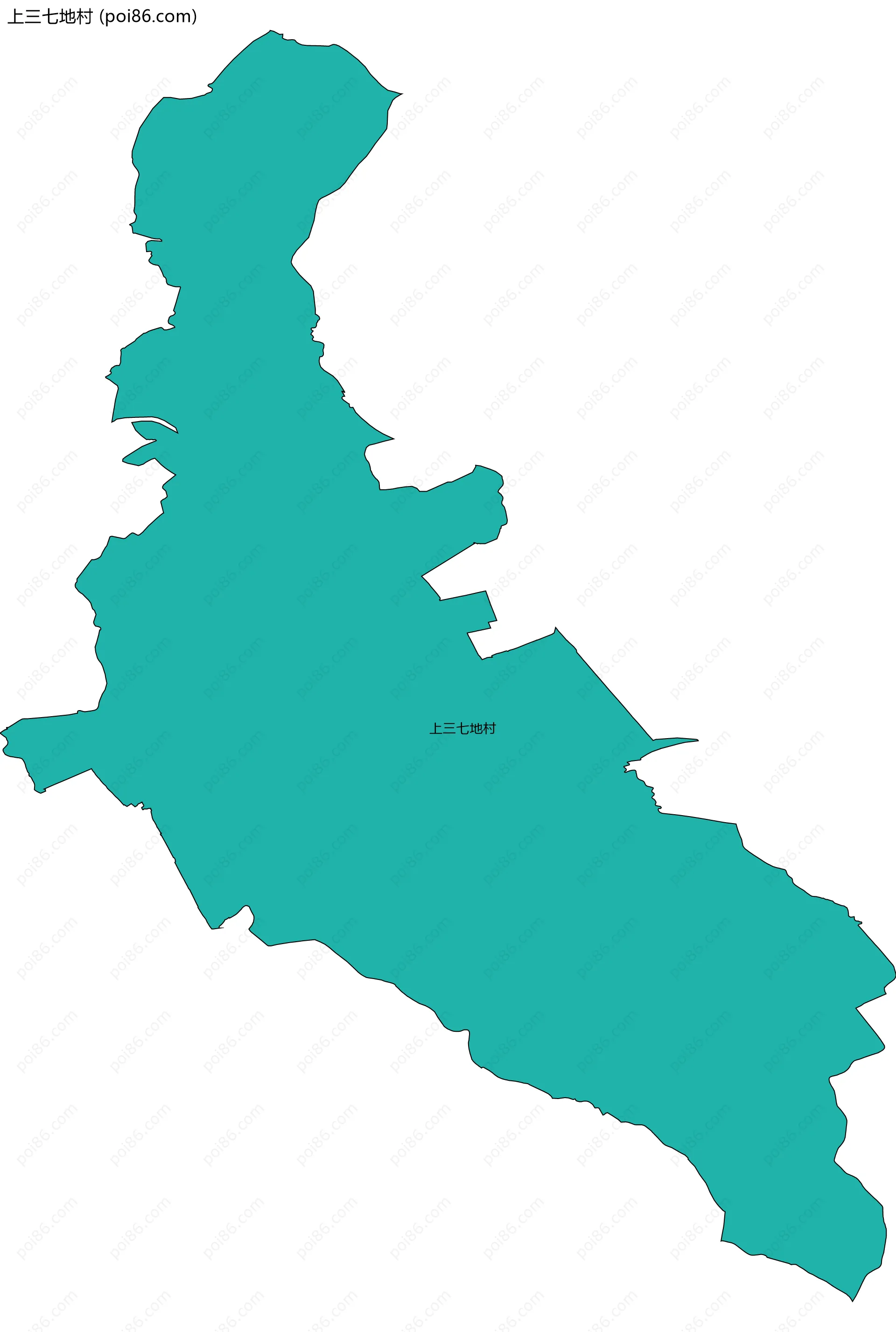 上三七地村边界地图