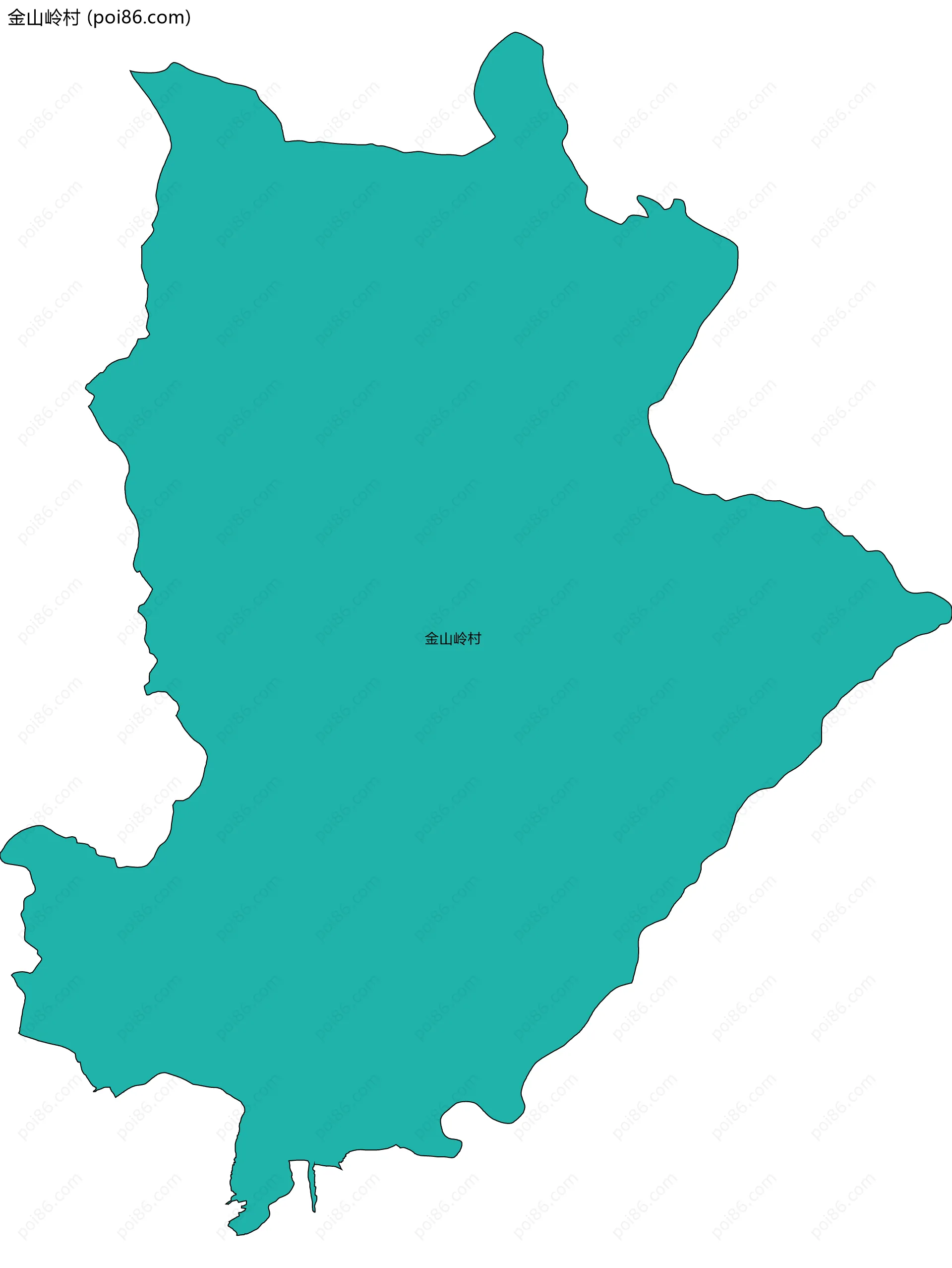 金山岭村边界地图