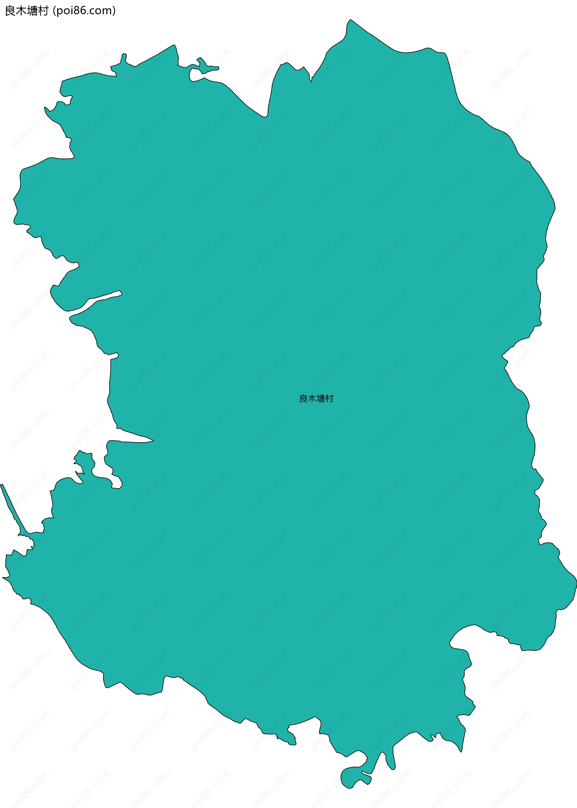 良木塘村边界地图