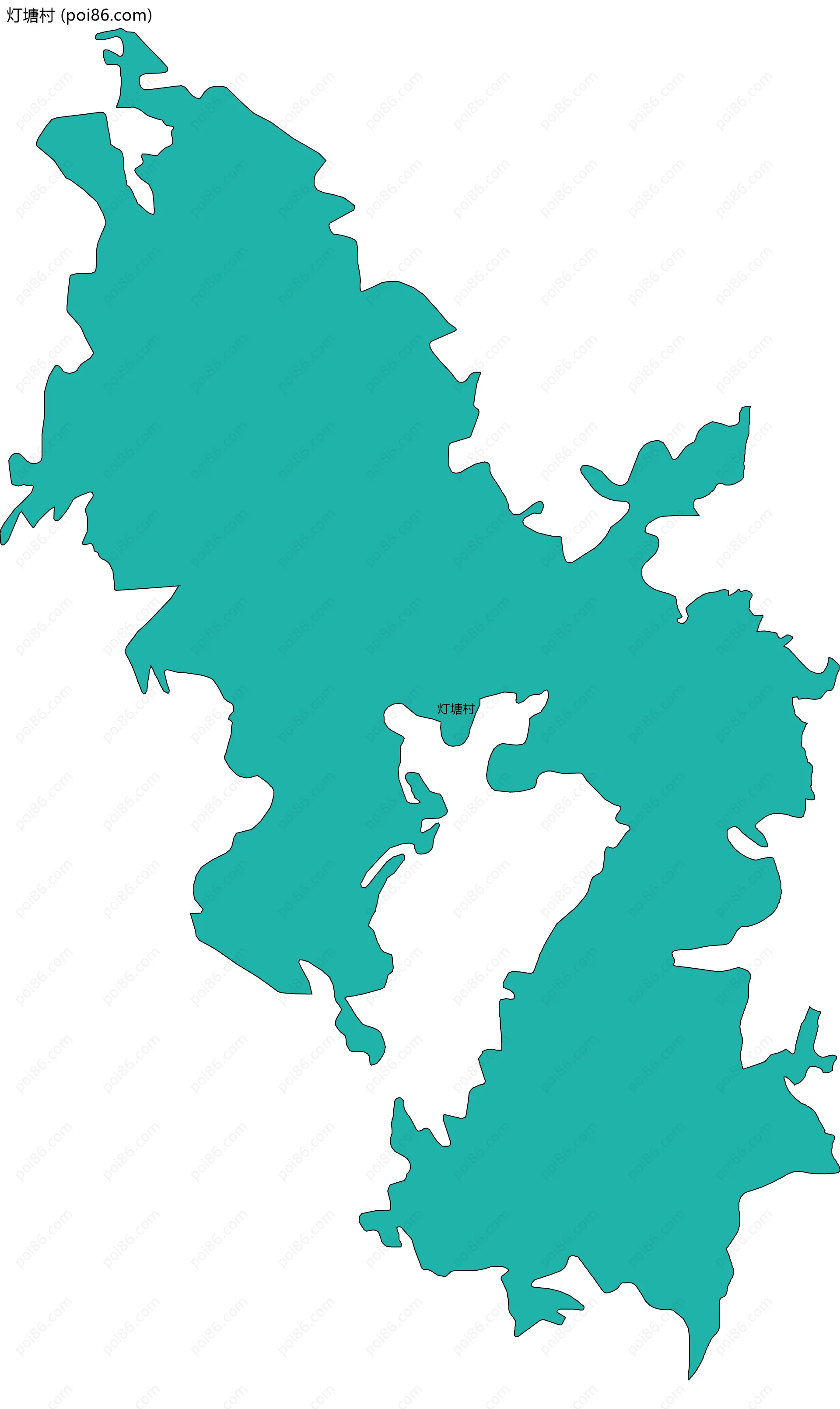 灯塘村边界地图