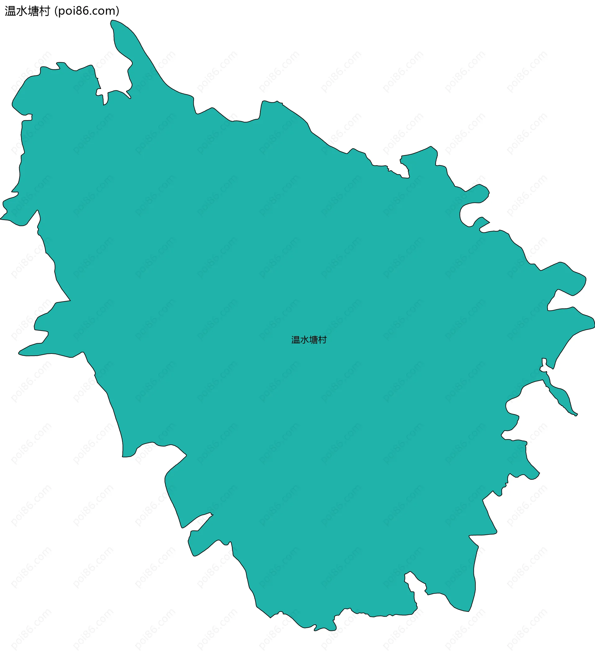 温水塘村边界地图