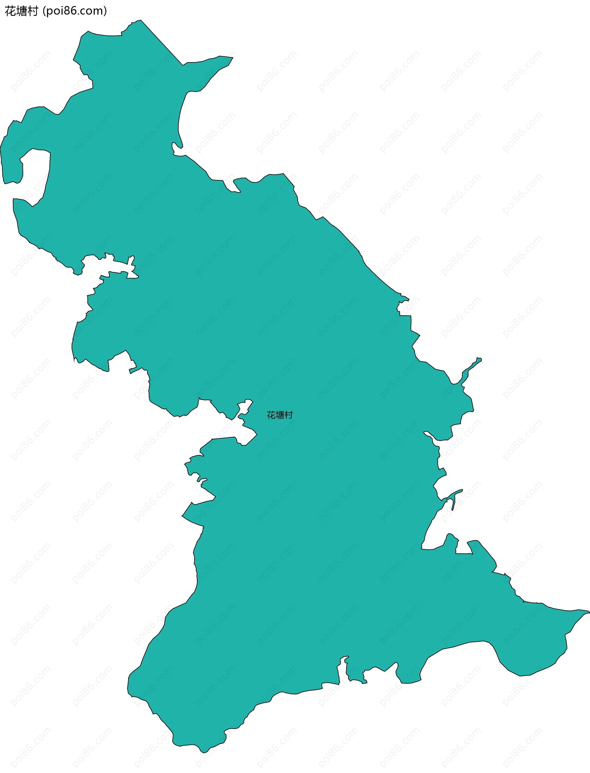 花塘村边界地图