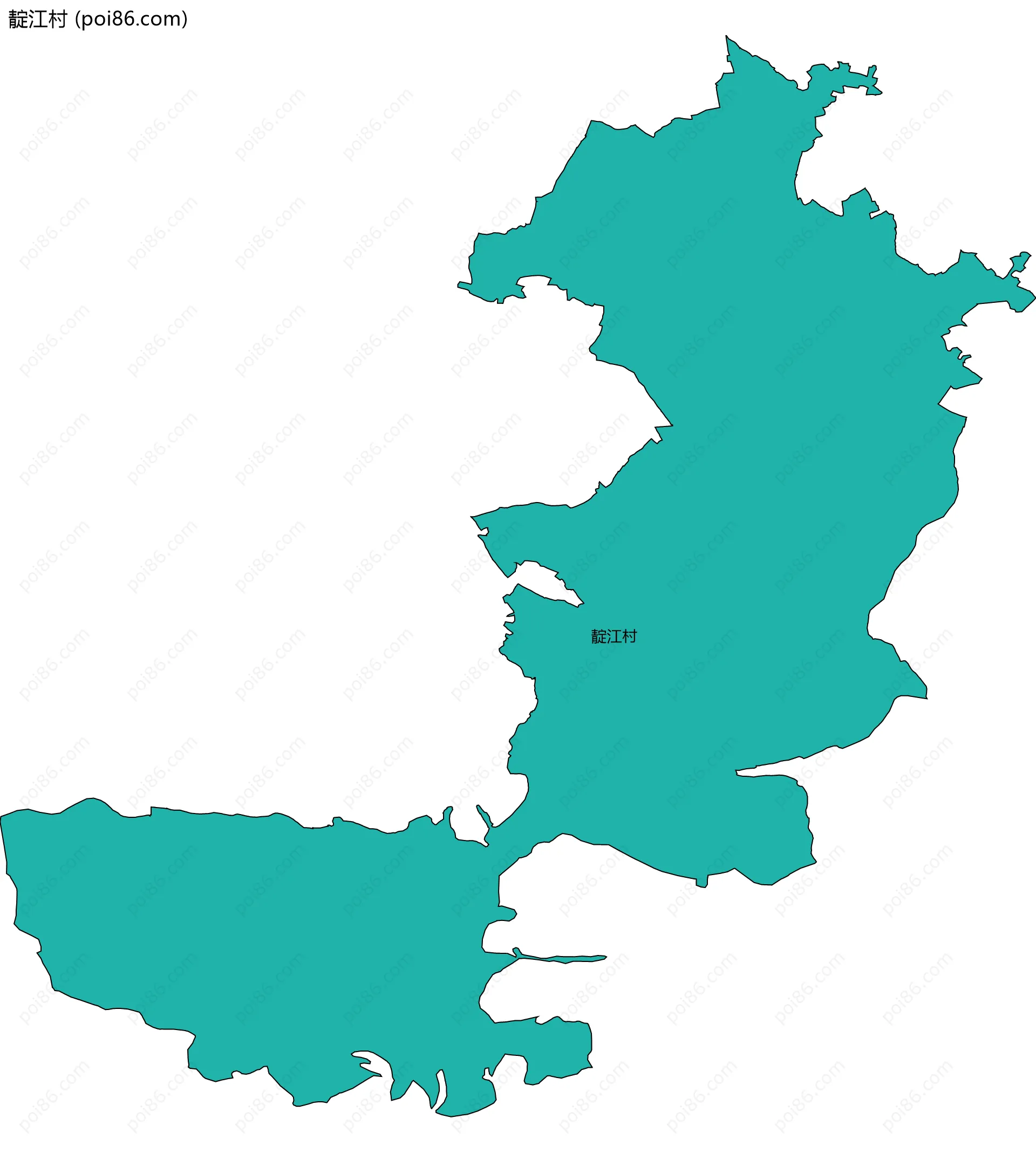 靛江村边界地图