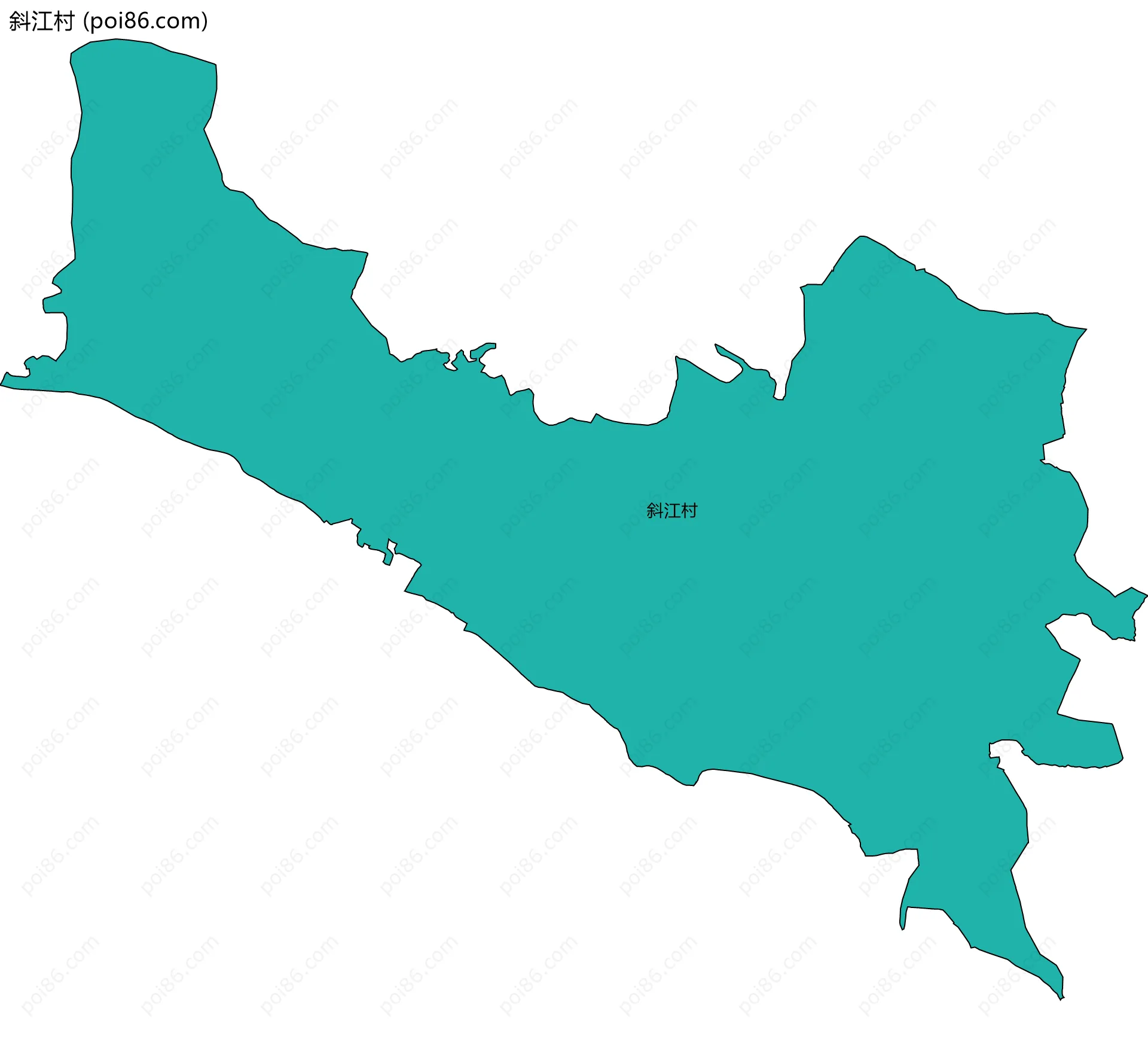 斜江村边界地图