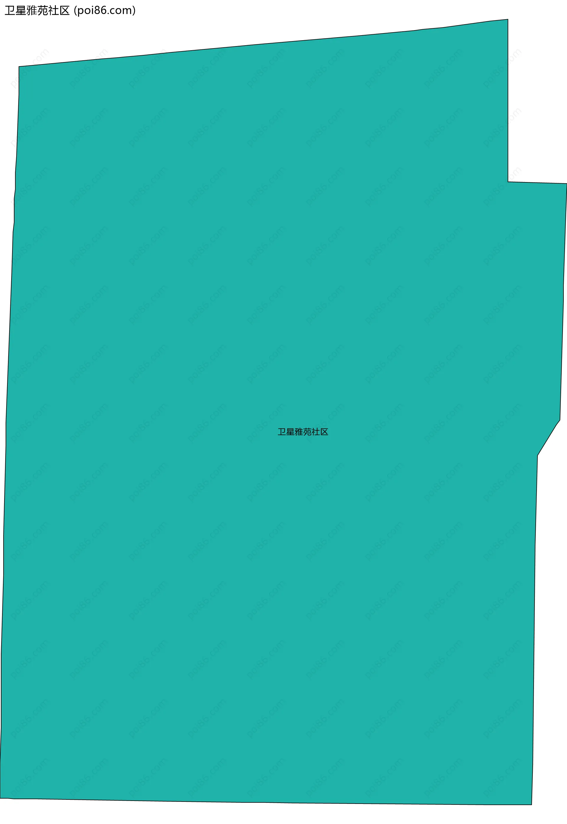 卫星雅苑社区边界地图