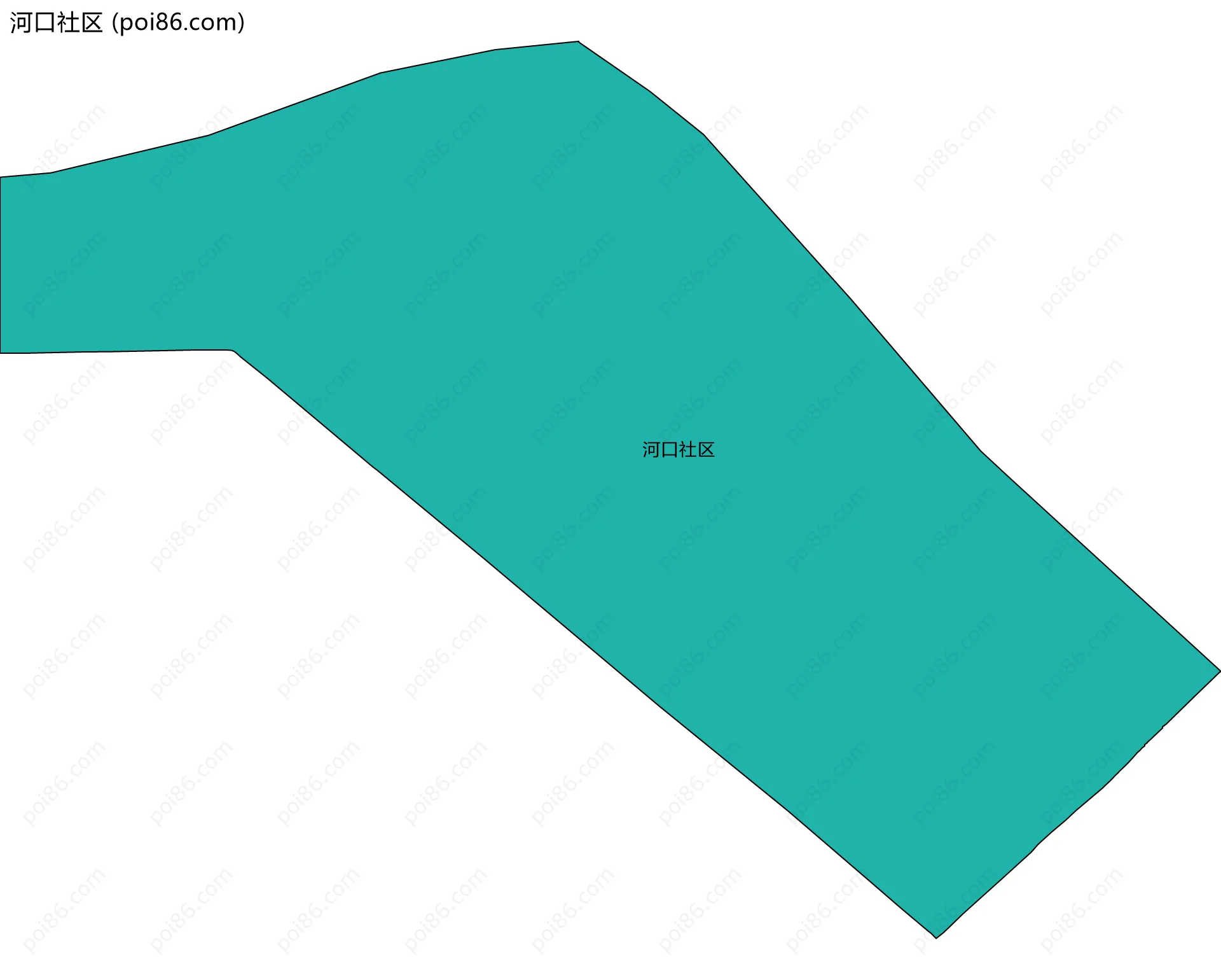 河口社区边界地图