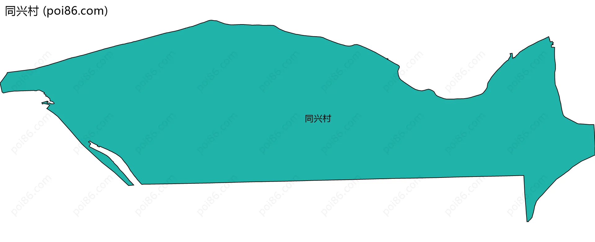 同兴村边界地图