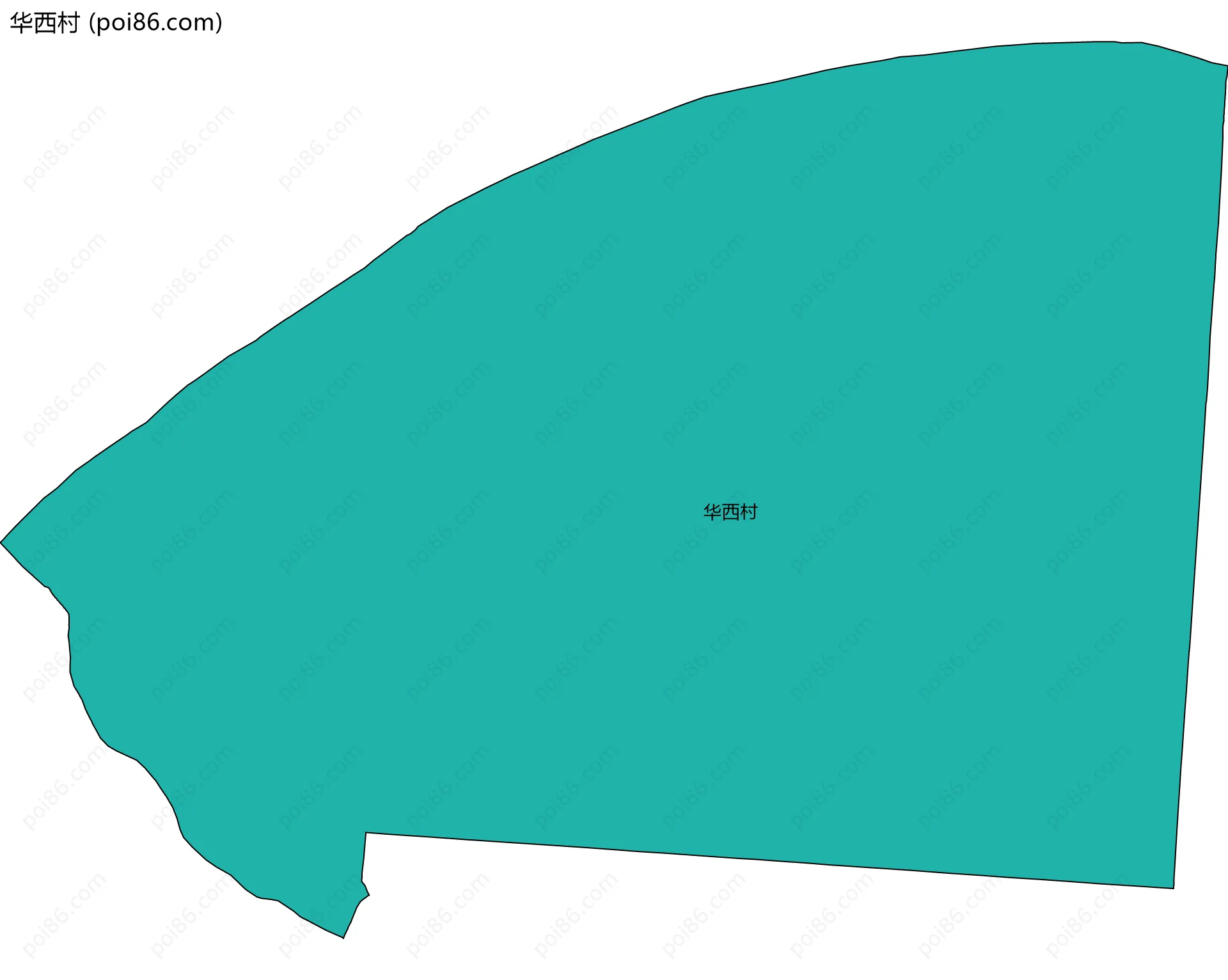 华西村边界地图