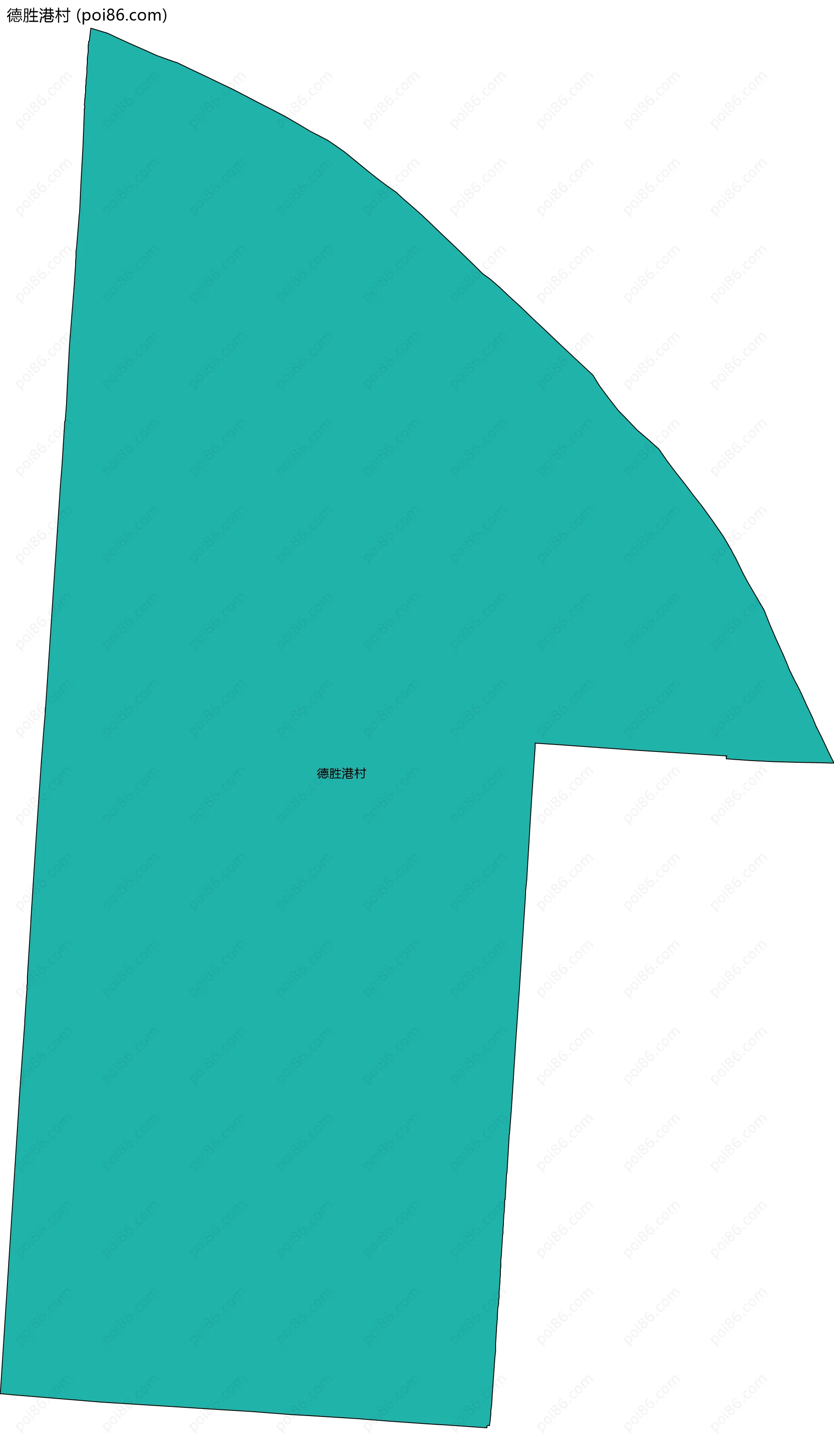 德胜港村边界地图