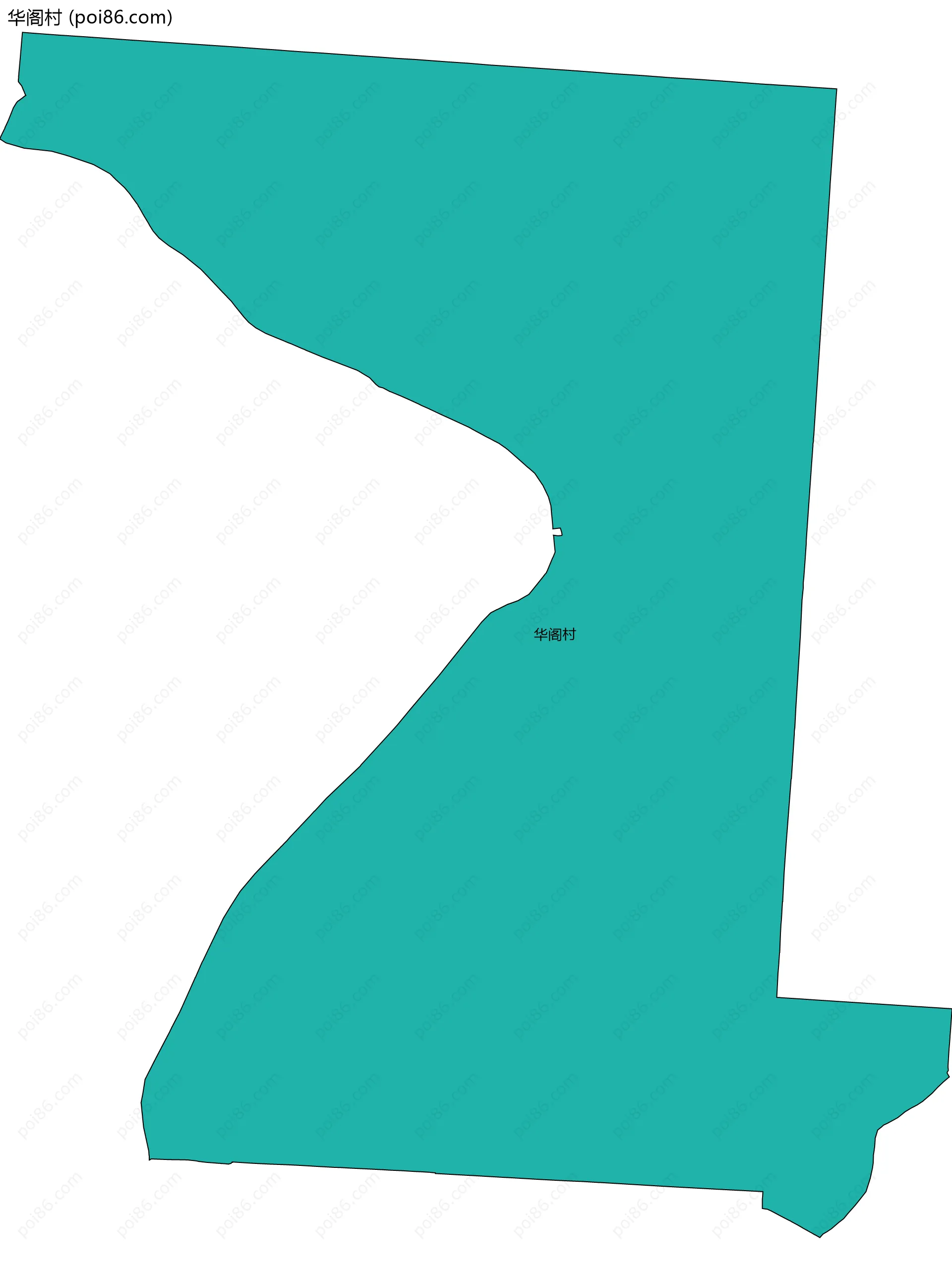 华阁村边界地图