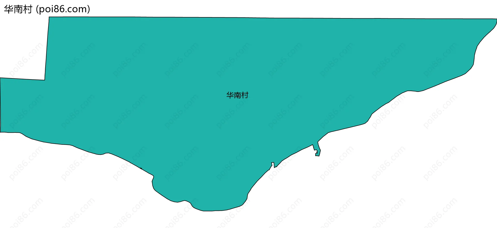 华南村边界地图