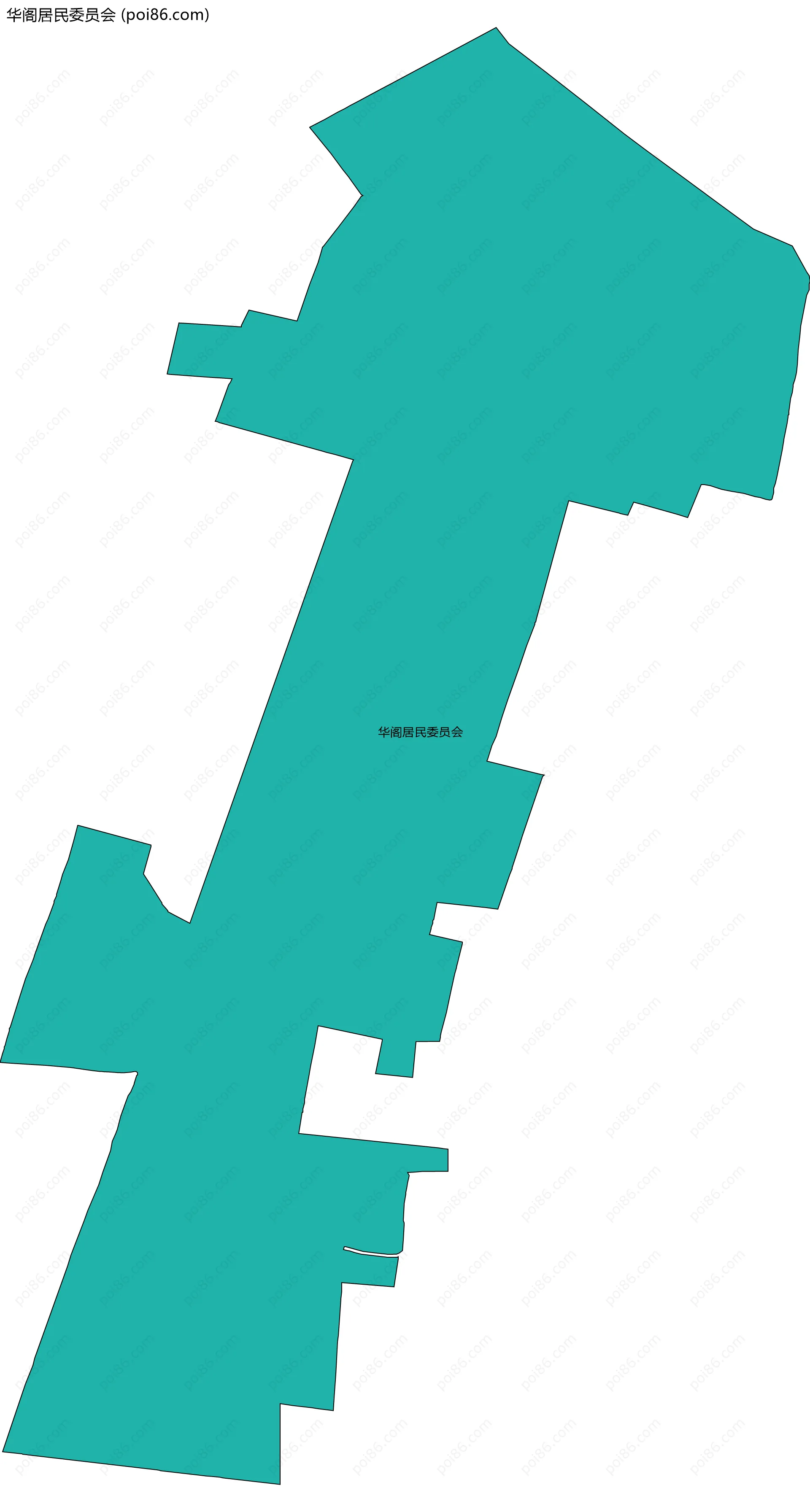 华阁居民委员会边界地图