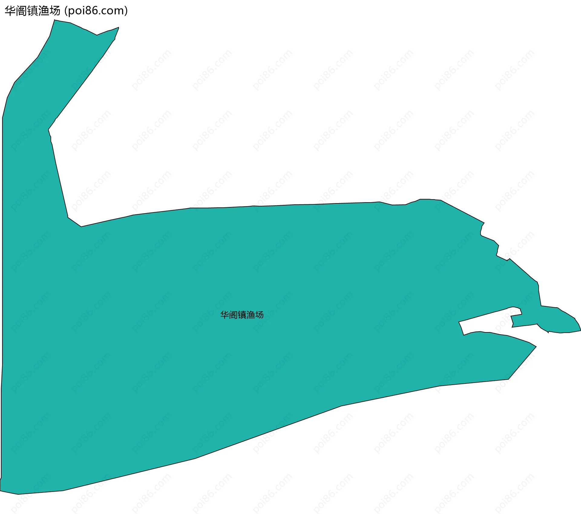 华阁镇渔场边界地图