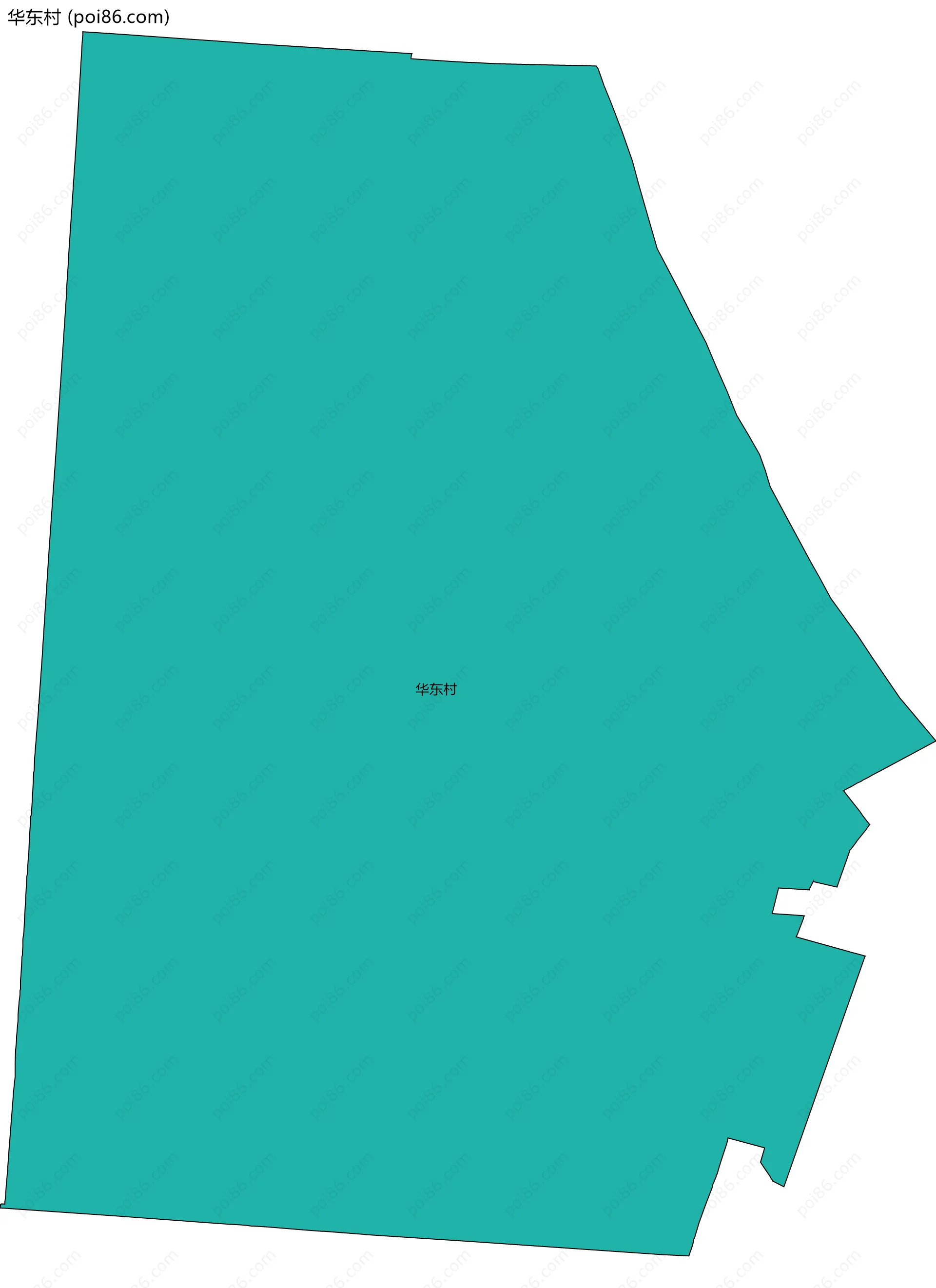 华东村边界地图