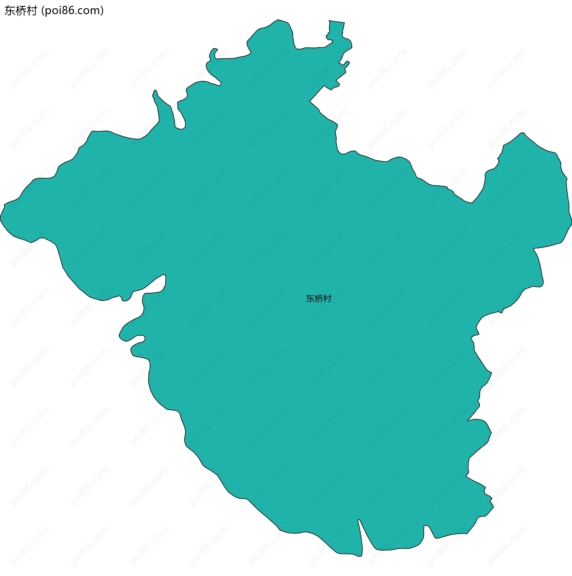 东桥村边界地图