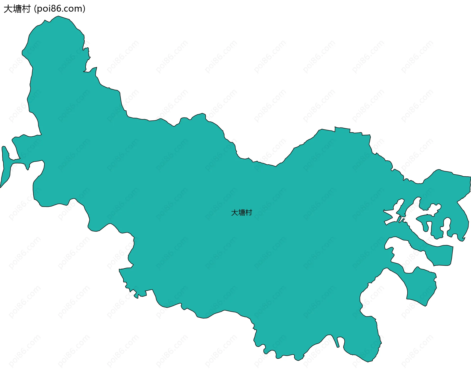 大塘村边界地图